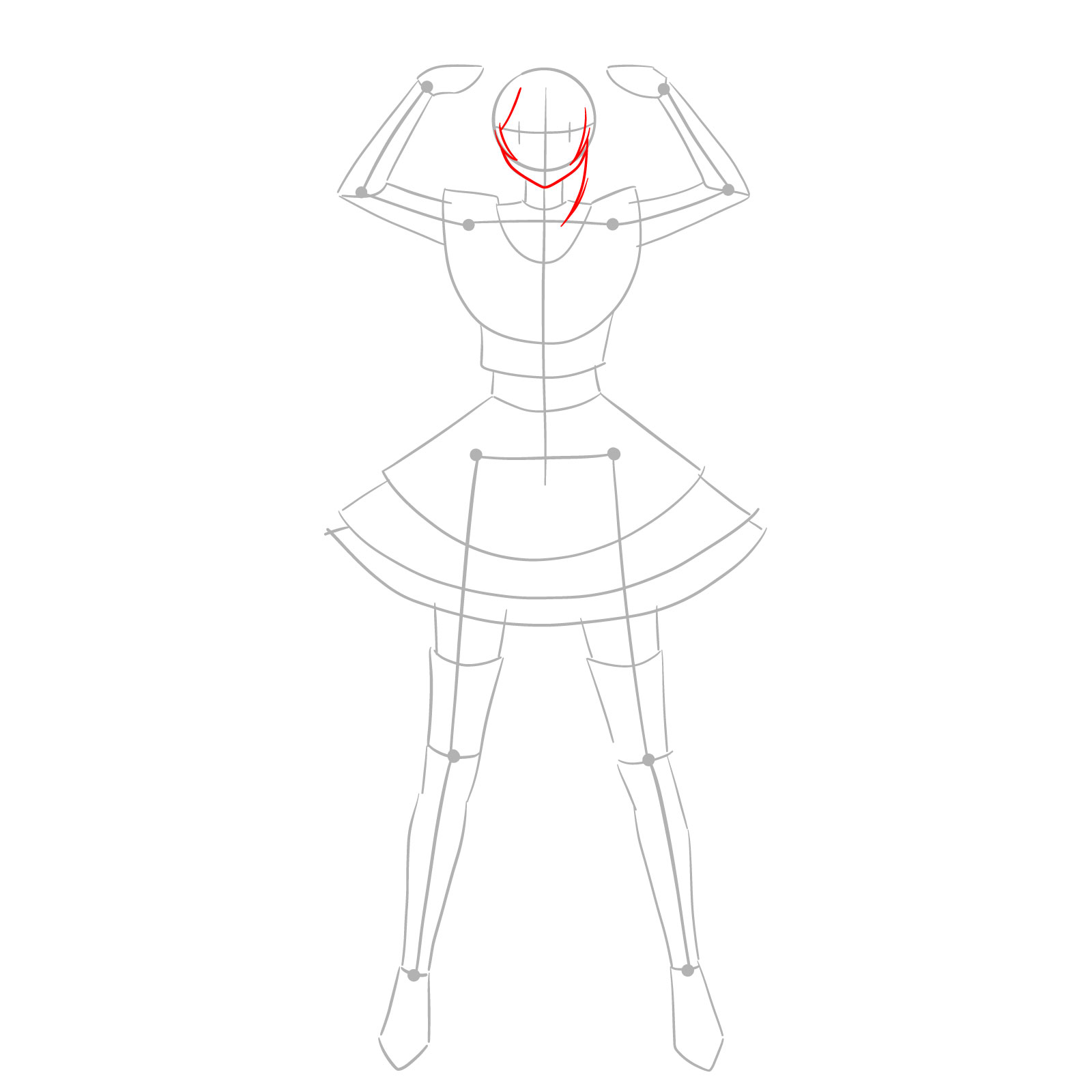 How to draw Ai Hoshino from Oshi no Ko - step 04