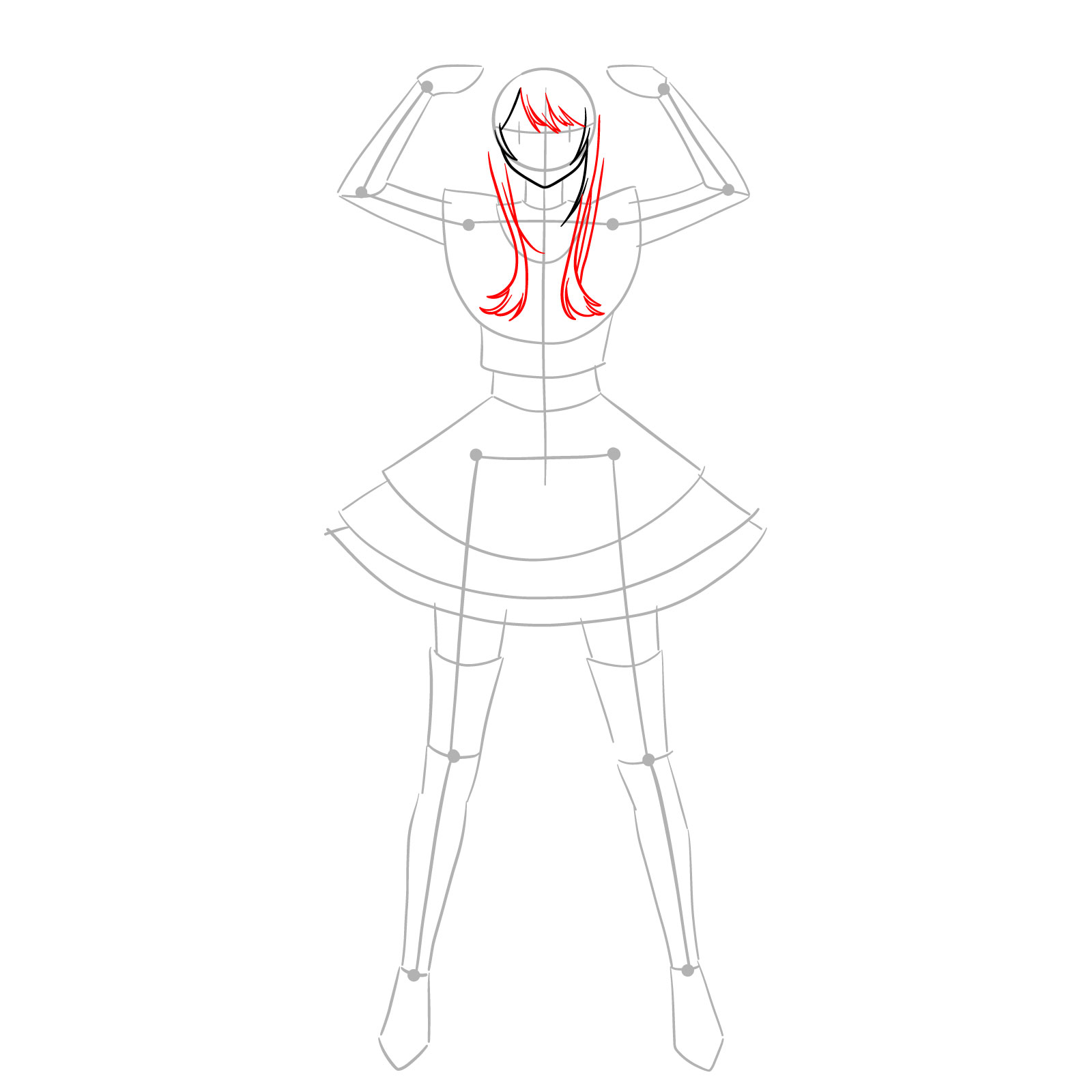 How to draw Ai Hoshino from Oshi no Ko - step 05