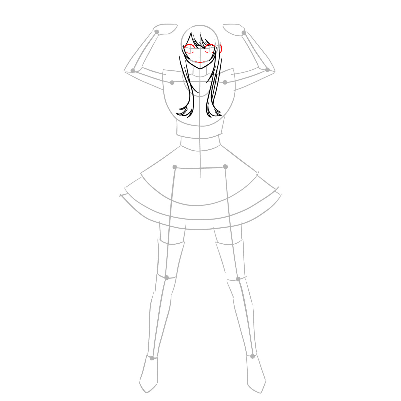 How to draw Ai Hoshino from Oshi no Ko - step 06