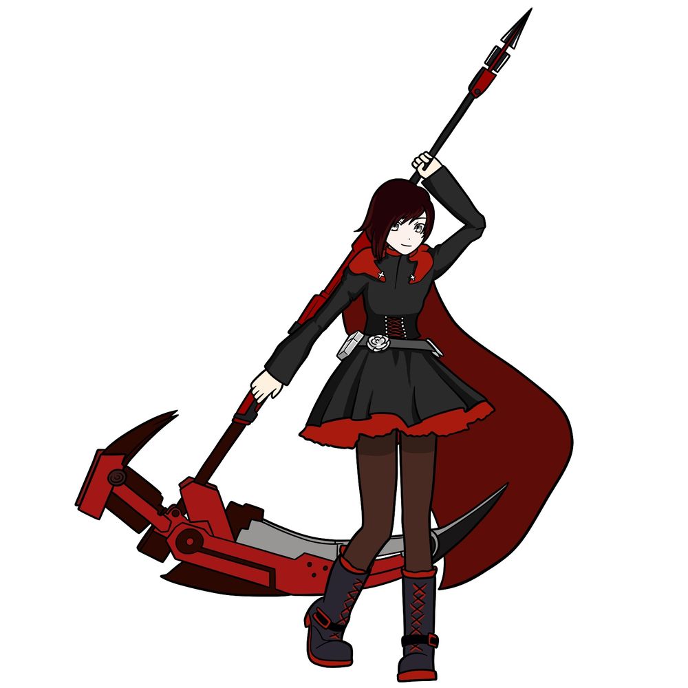 How to Draw Ruby Rose in Her Vale Attire – RWBY Guide