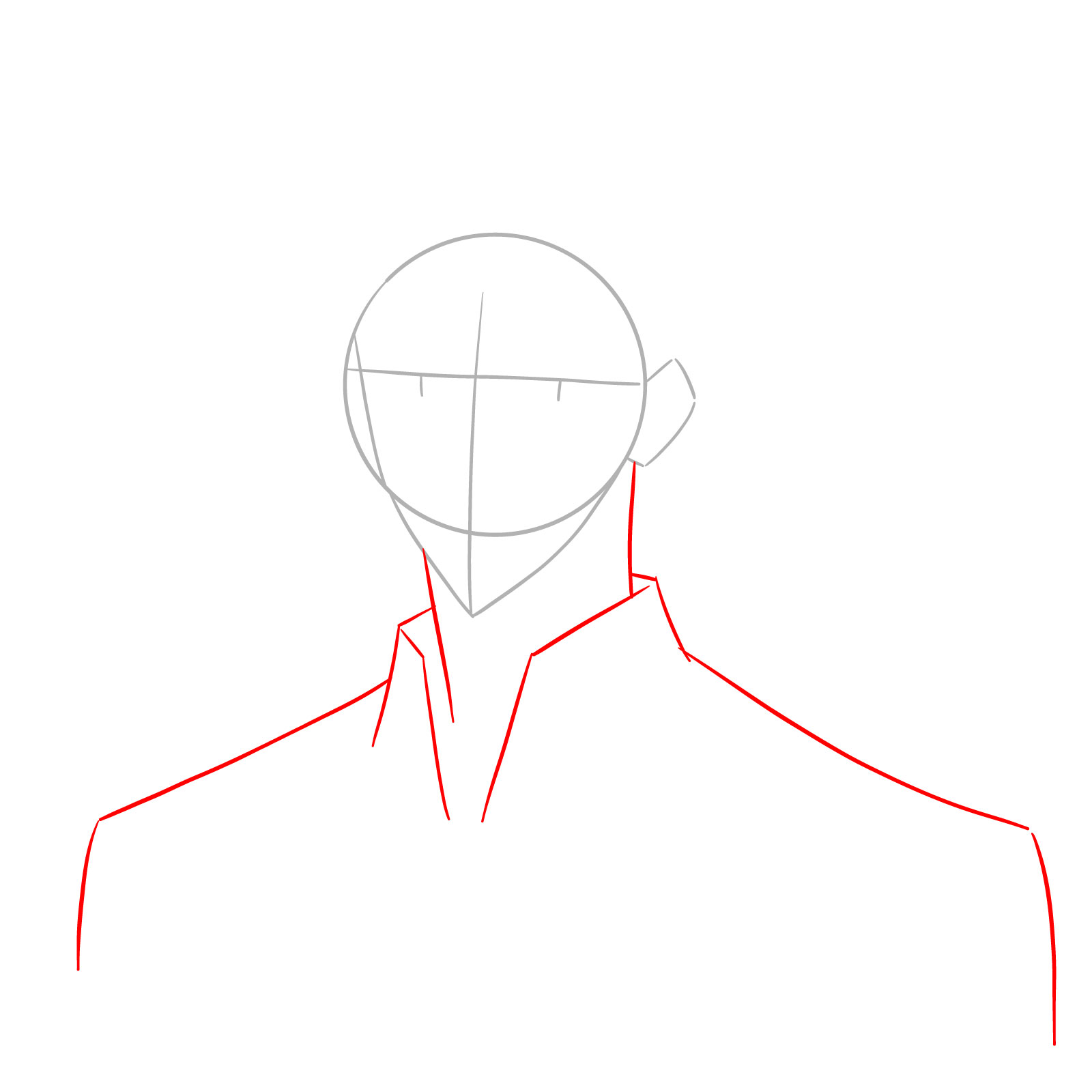 How to draw Sung Jinwoo’s face - step 03