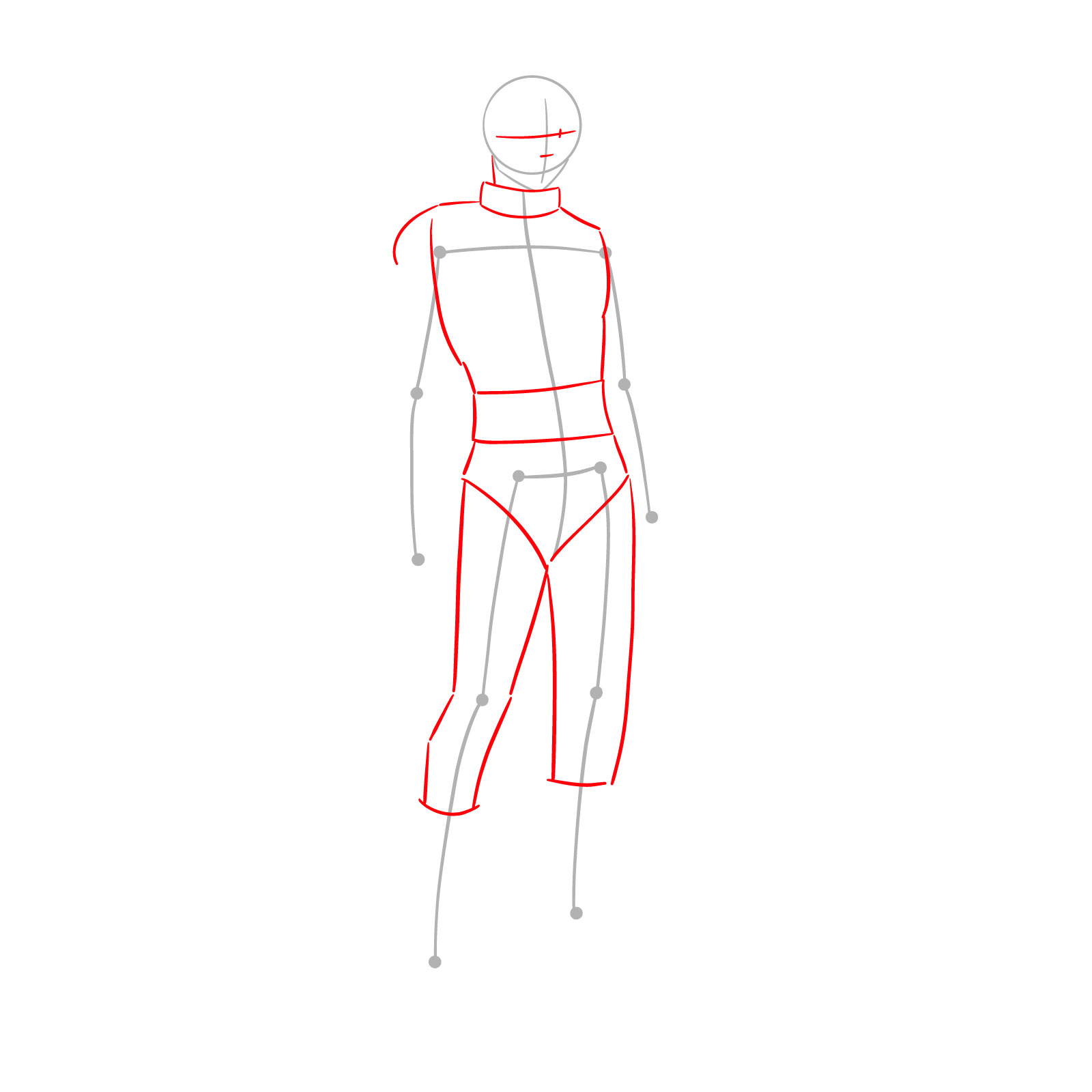 How to Draw Ikoma in Kabaneri Form - step 02