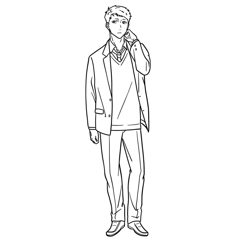 Learn How to Draw Kengo Haryu from the Blue Box Anime