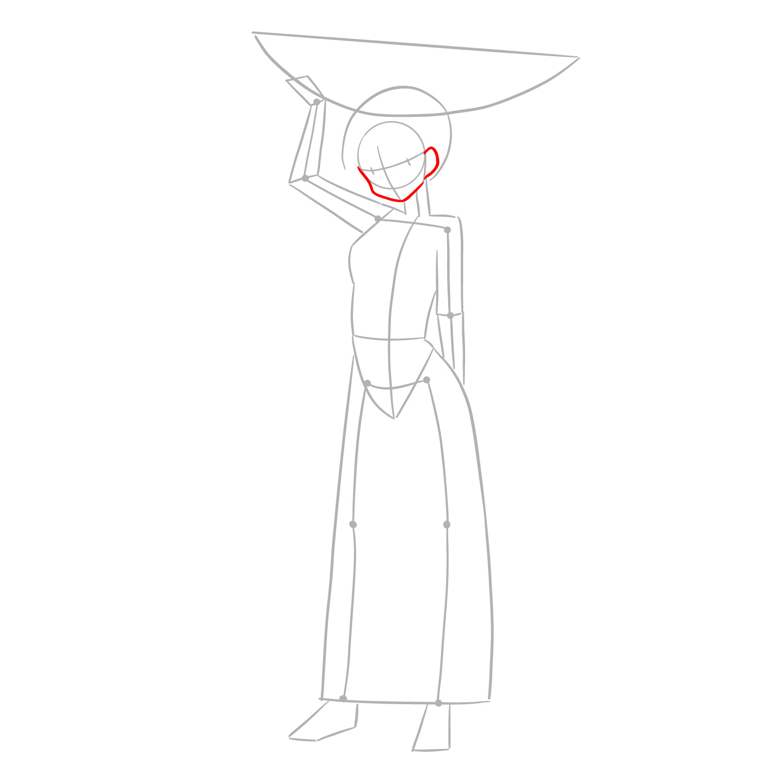 How to Draw Morgiana from Magi - step 03