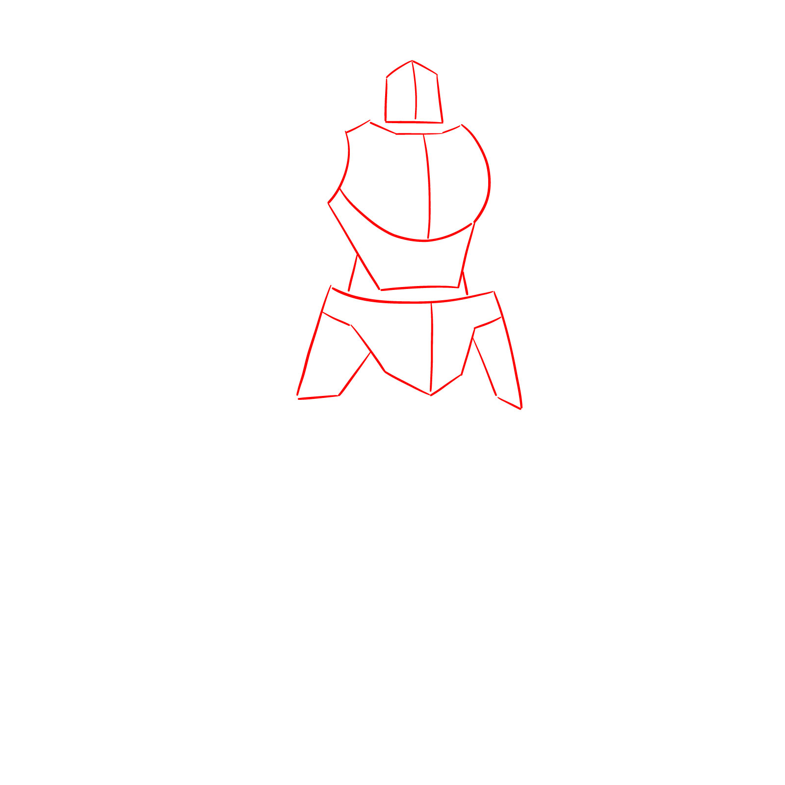 How to Draw Gurren Lagann Base Form - step 01