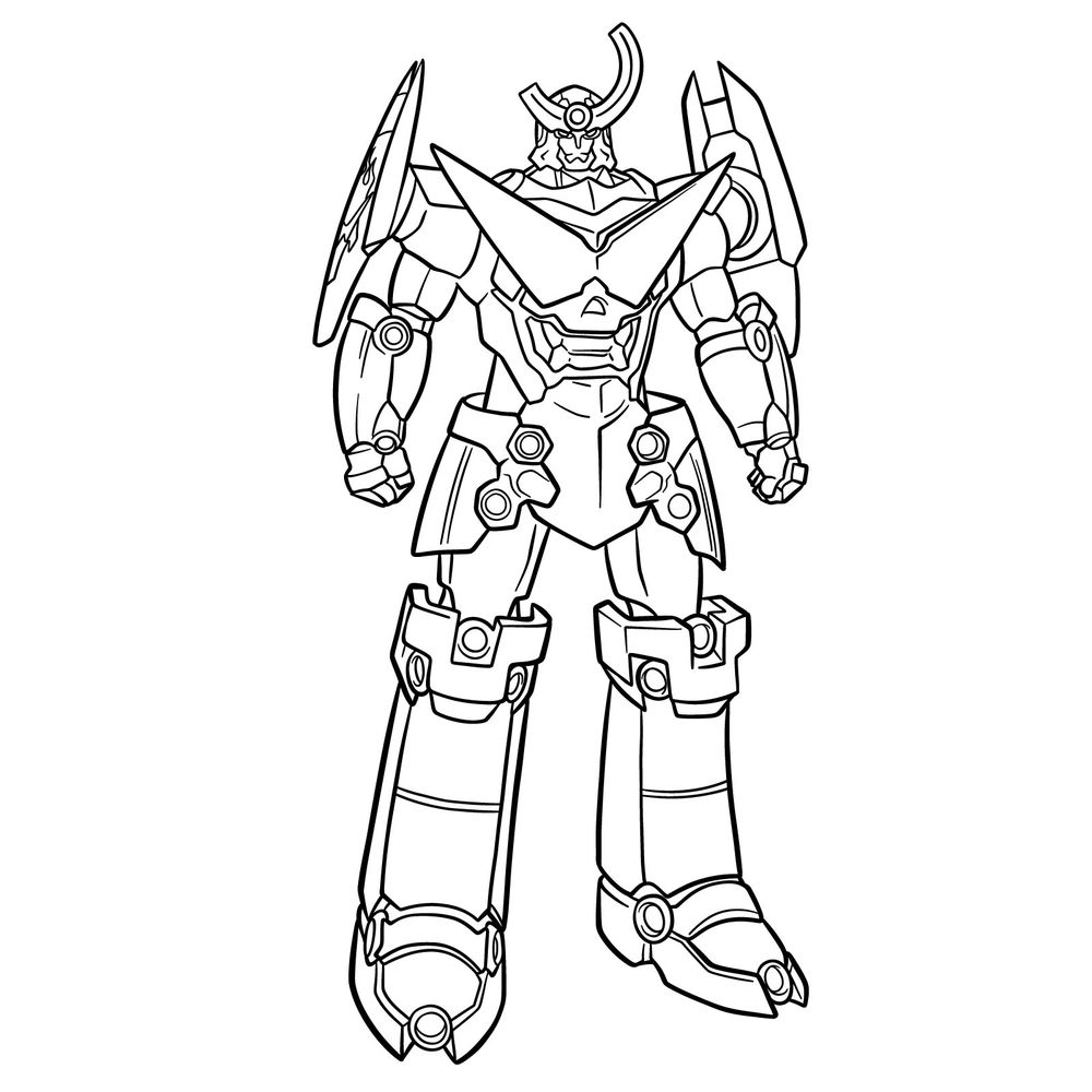 How to Draw Gurren Lagann Mecha Base Form from the Anime