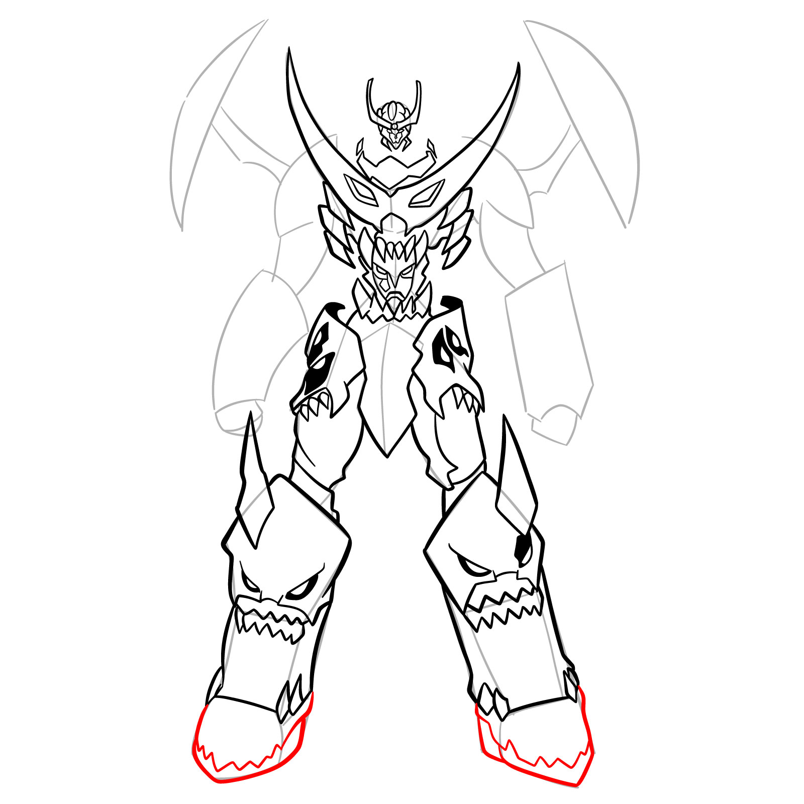 How to Draw Tengen Toppa Gurren Lagann - step 17