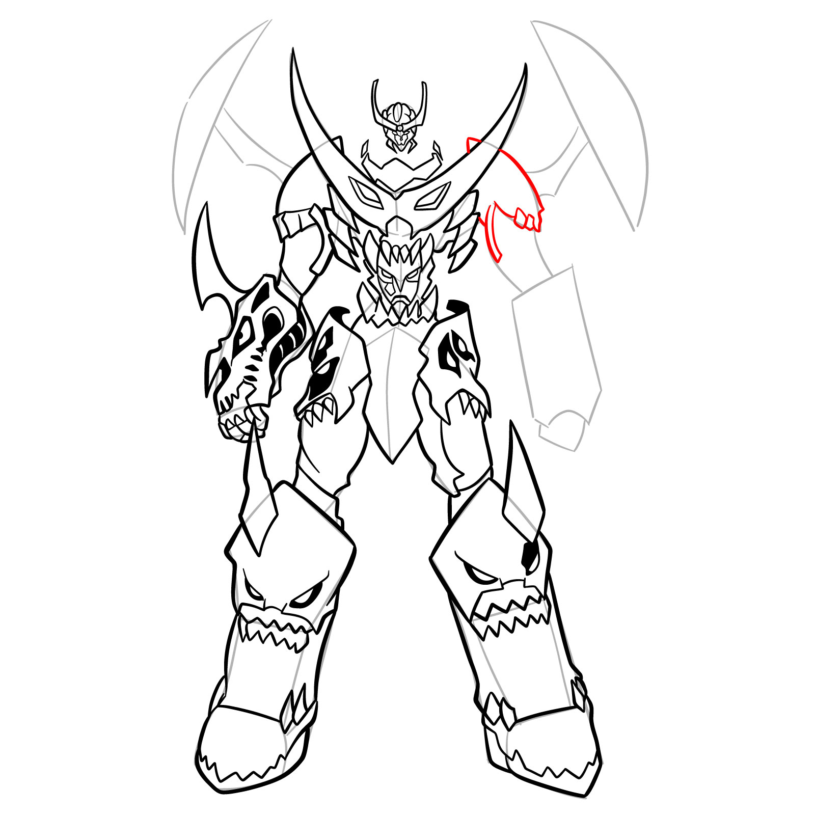 How to Draw Tengen Toppa Gurren Lagann - step 22