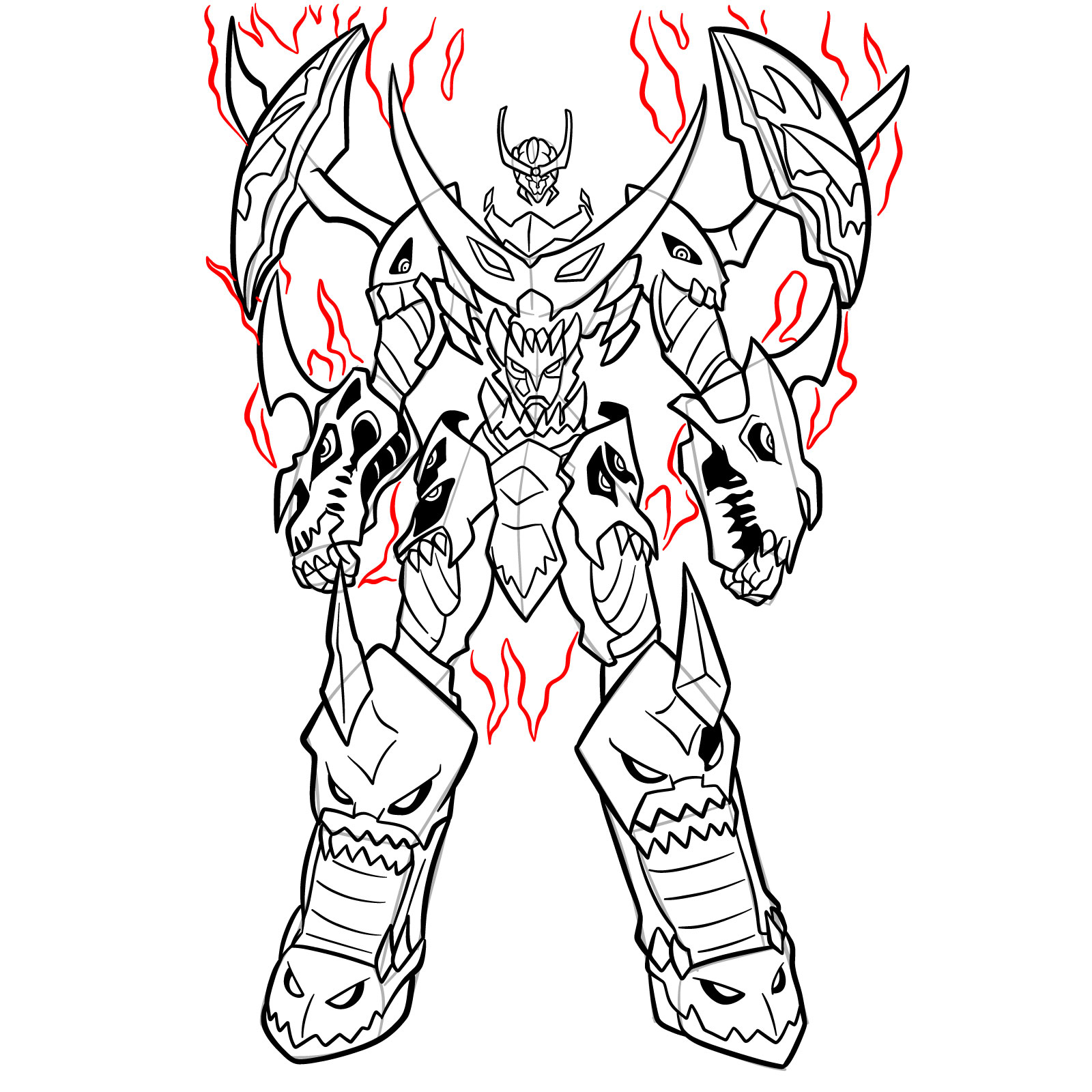 How to Draw Tengen Toppa Gurren Lagann - step 29
