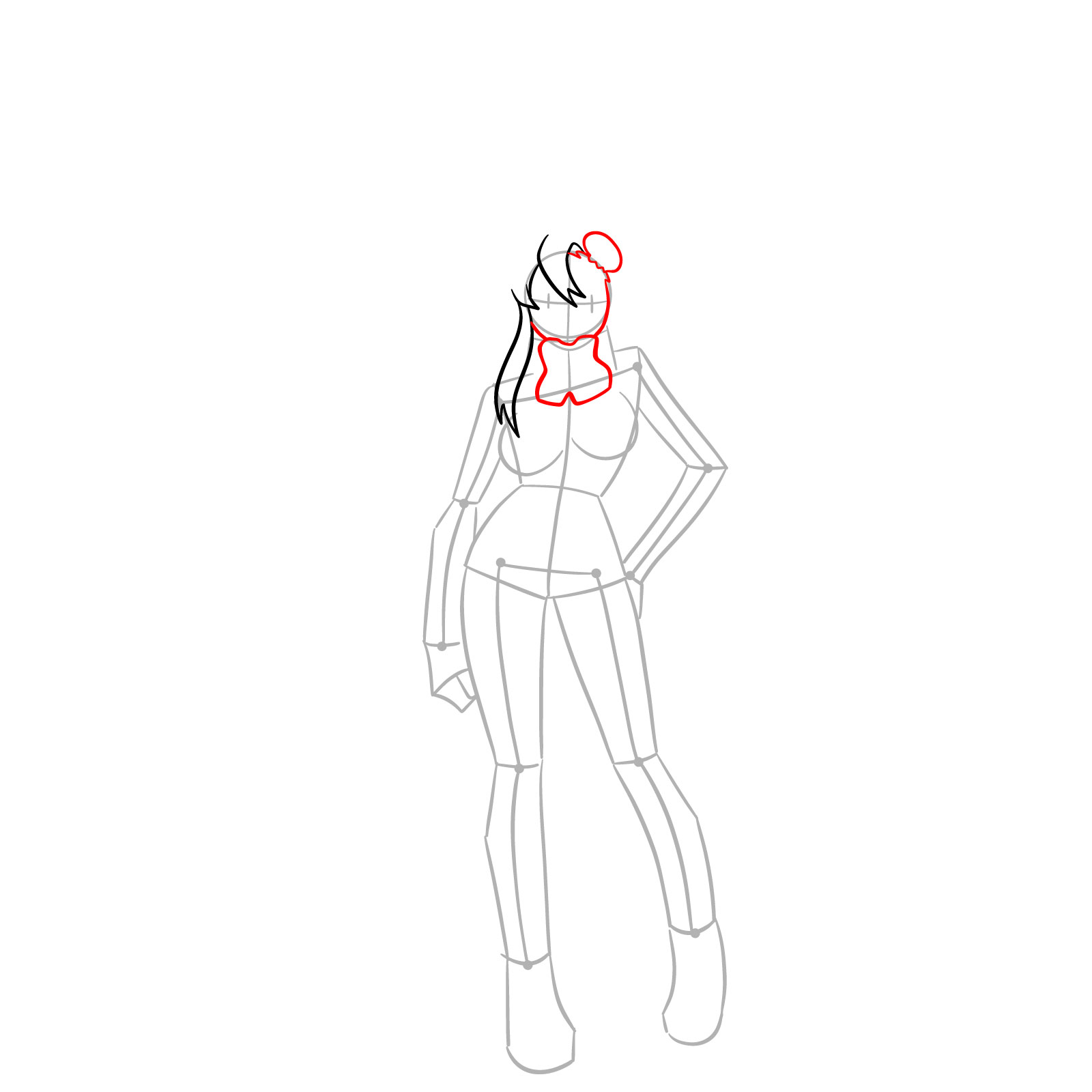 How to Draw Yoko Littner (pre-timeskip) - step 05
