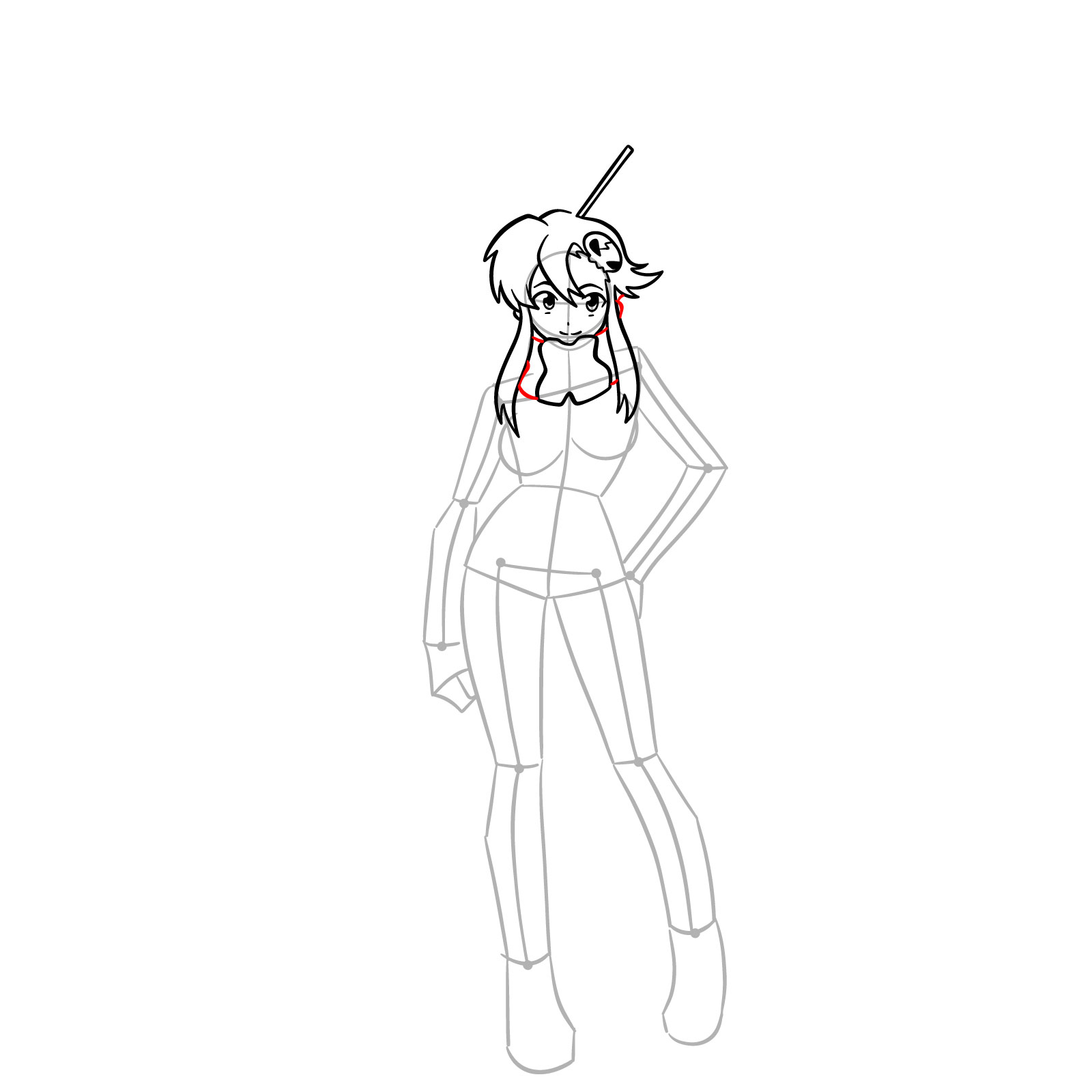 How to Draw Yoko Littner (pre-timeskip) - step 09