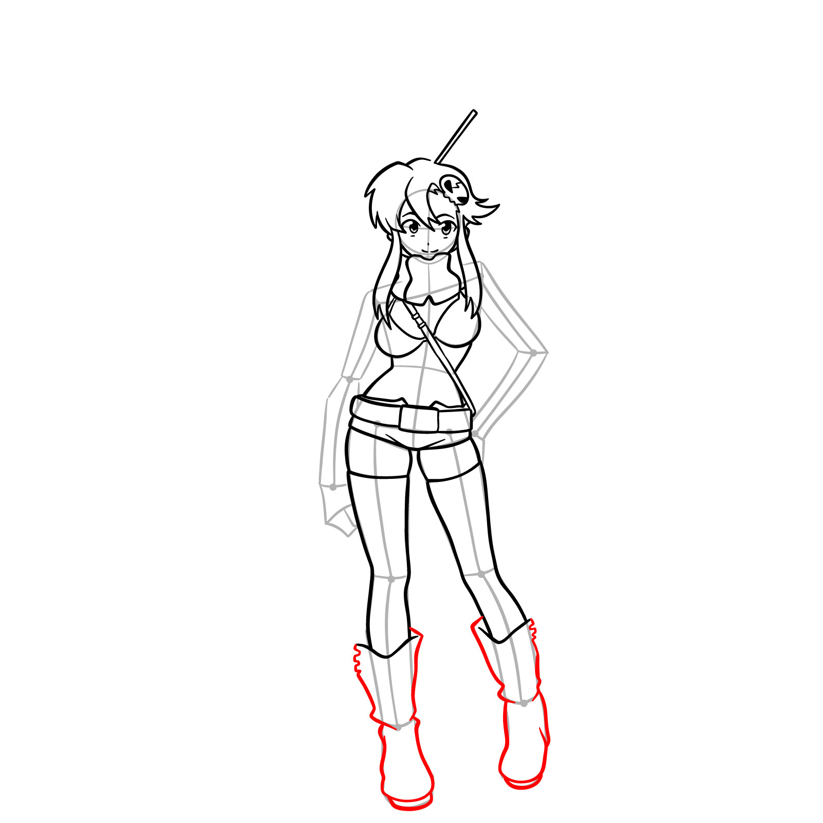 How to Draw Yoko Littner (pre-timeskip) - step 13