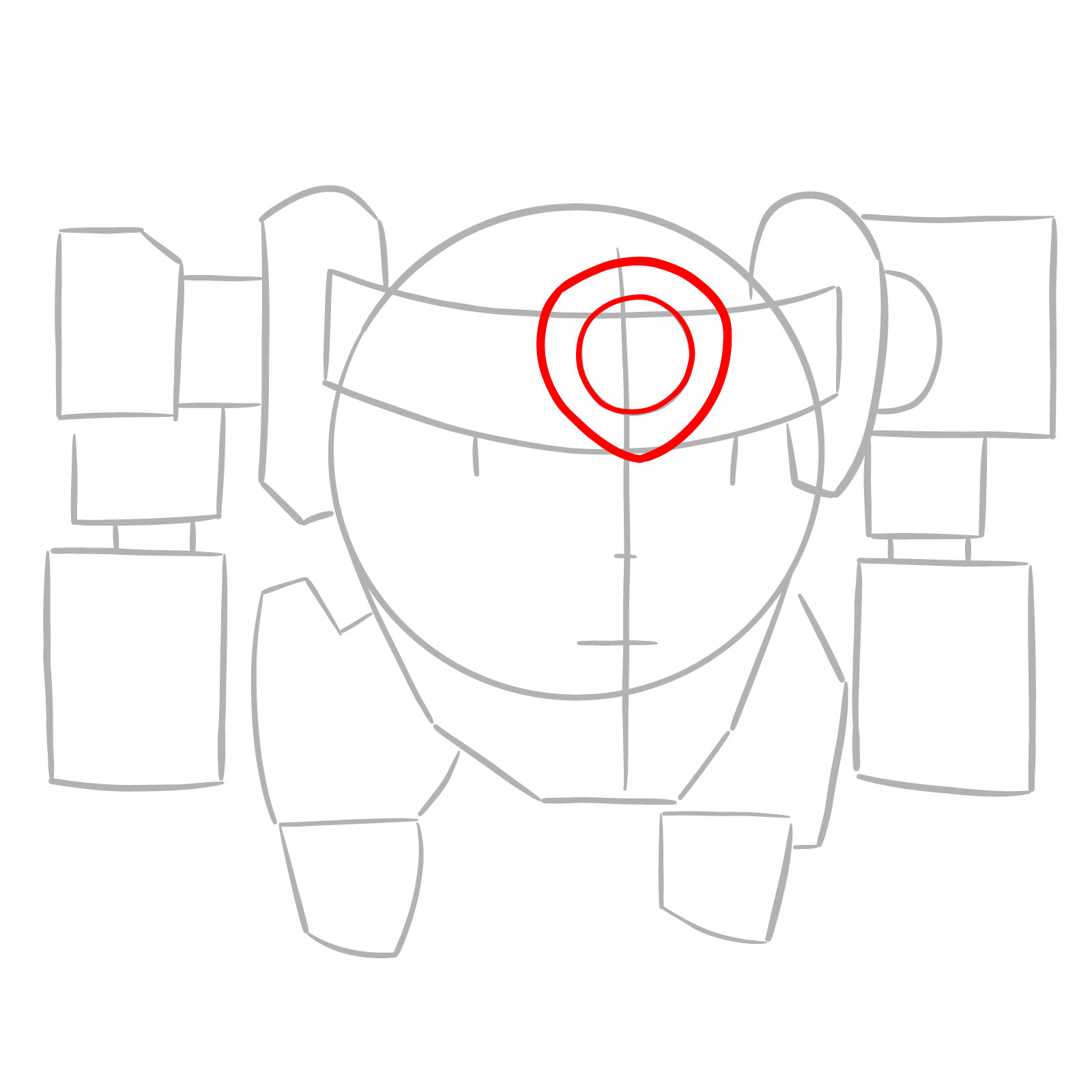 How to Draw Lagann from Gurren Lagann - step 03