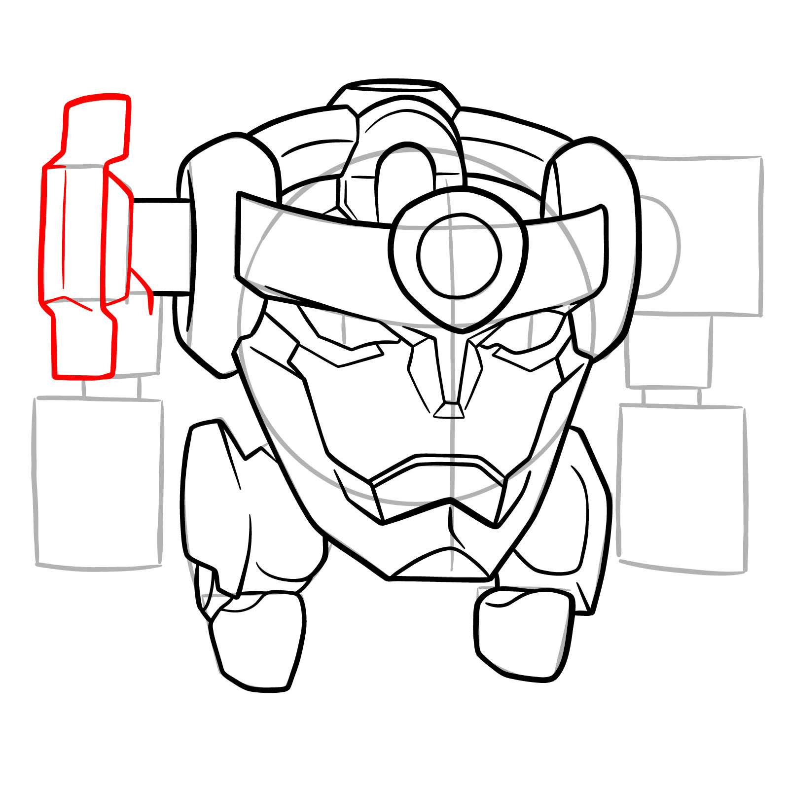 How to Draw Lagann from Gurren Lagann - step 19