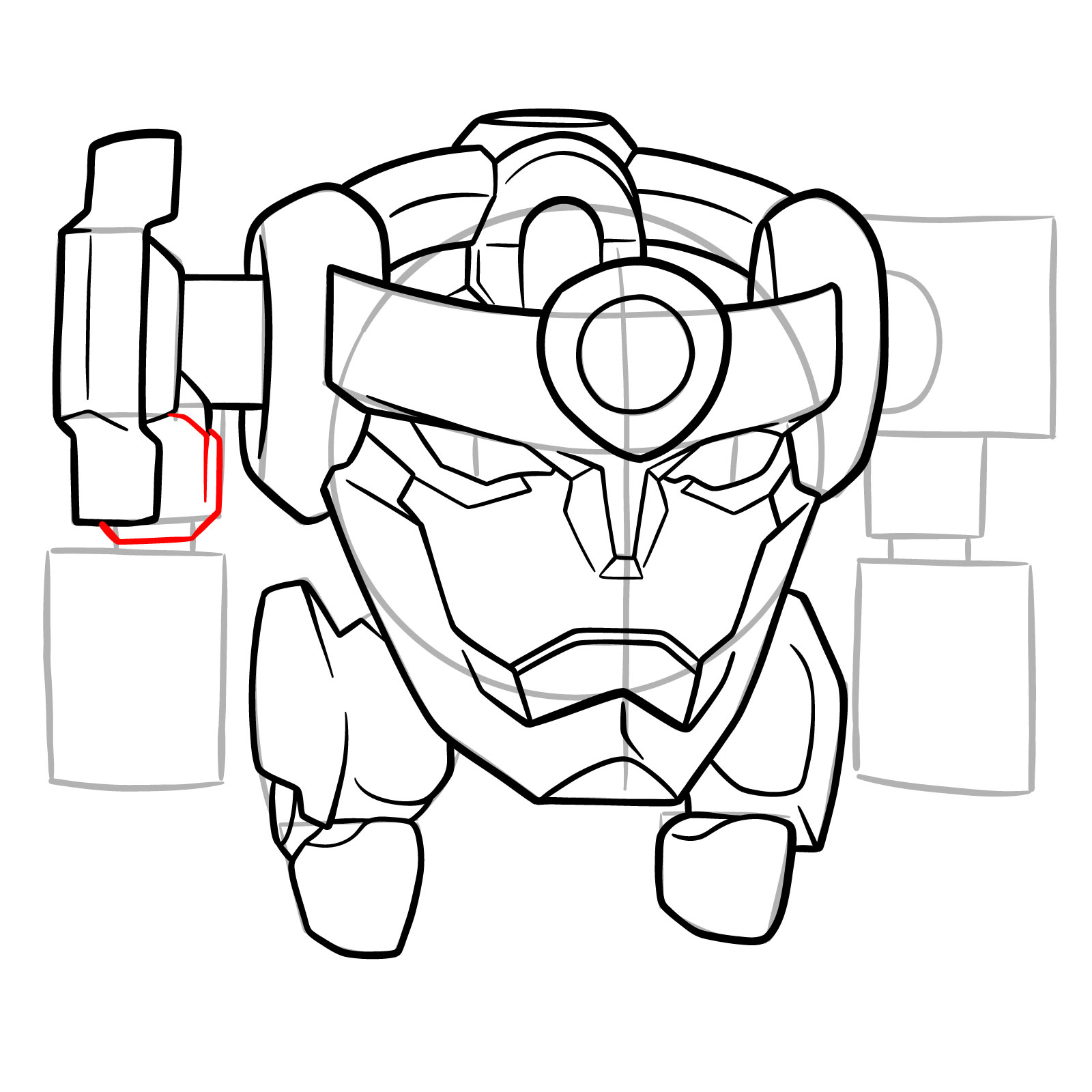 How to Draw Lagann from Gurren Lagann - step 20