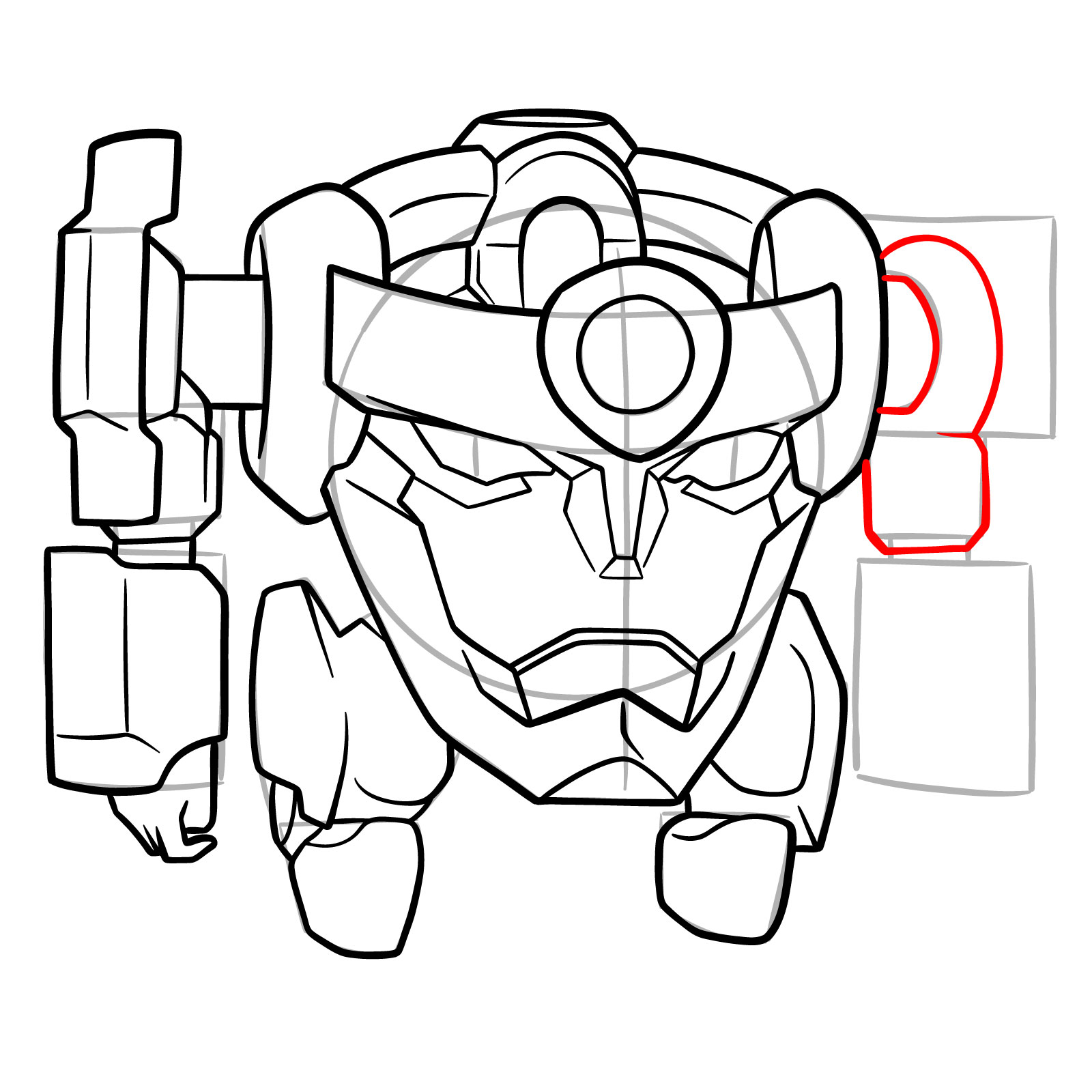 How to Draw Lagann from Gurren Lagann - step 23
