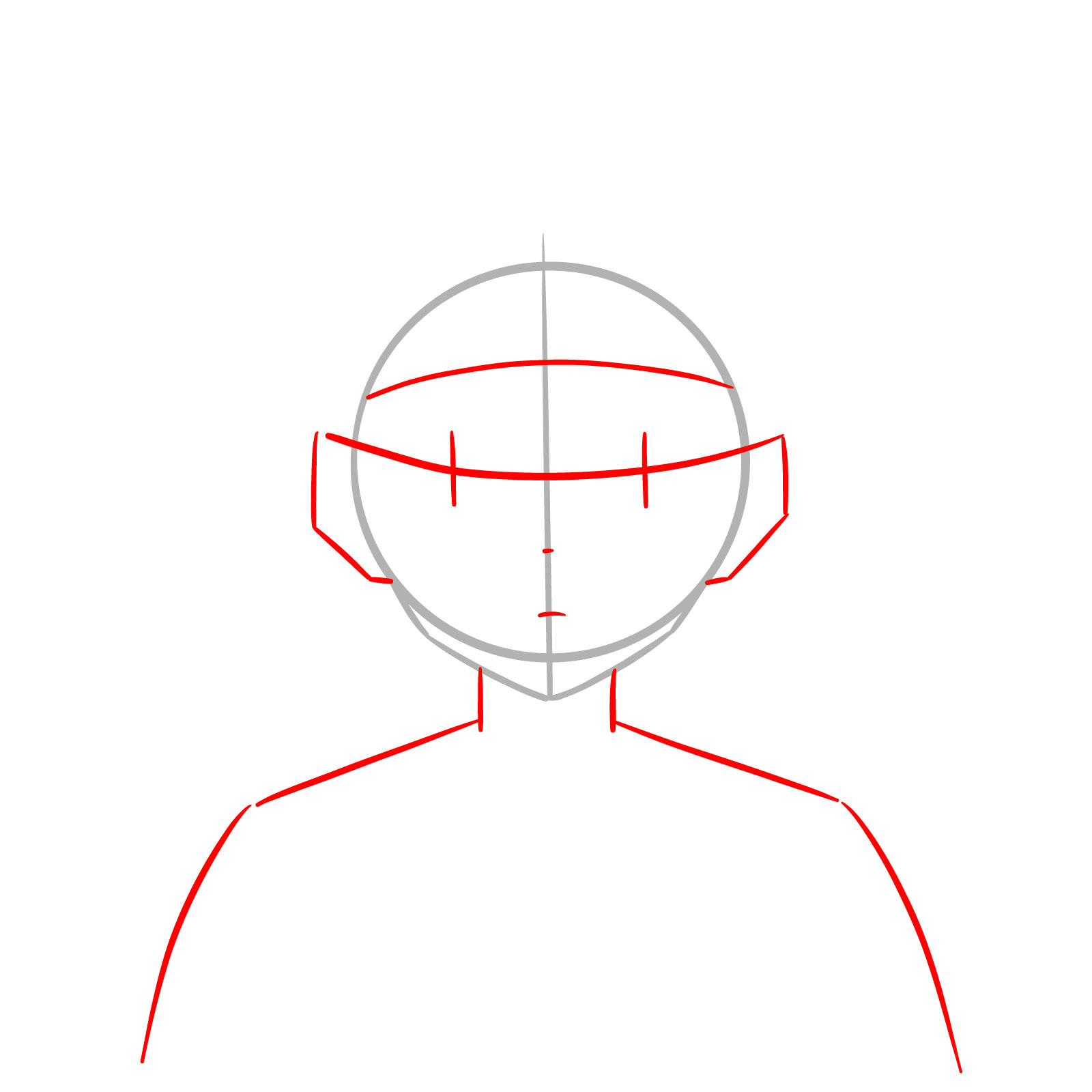 How to Draw Maomao’s Face - step 02