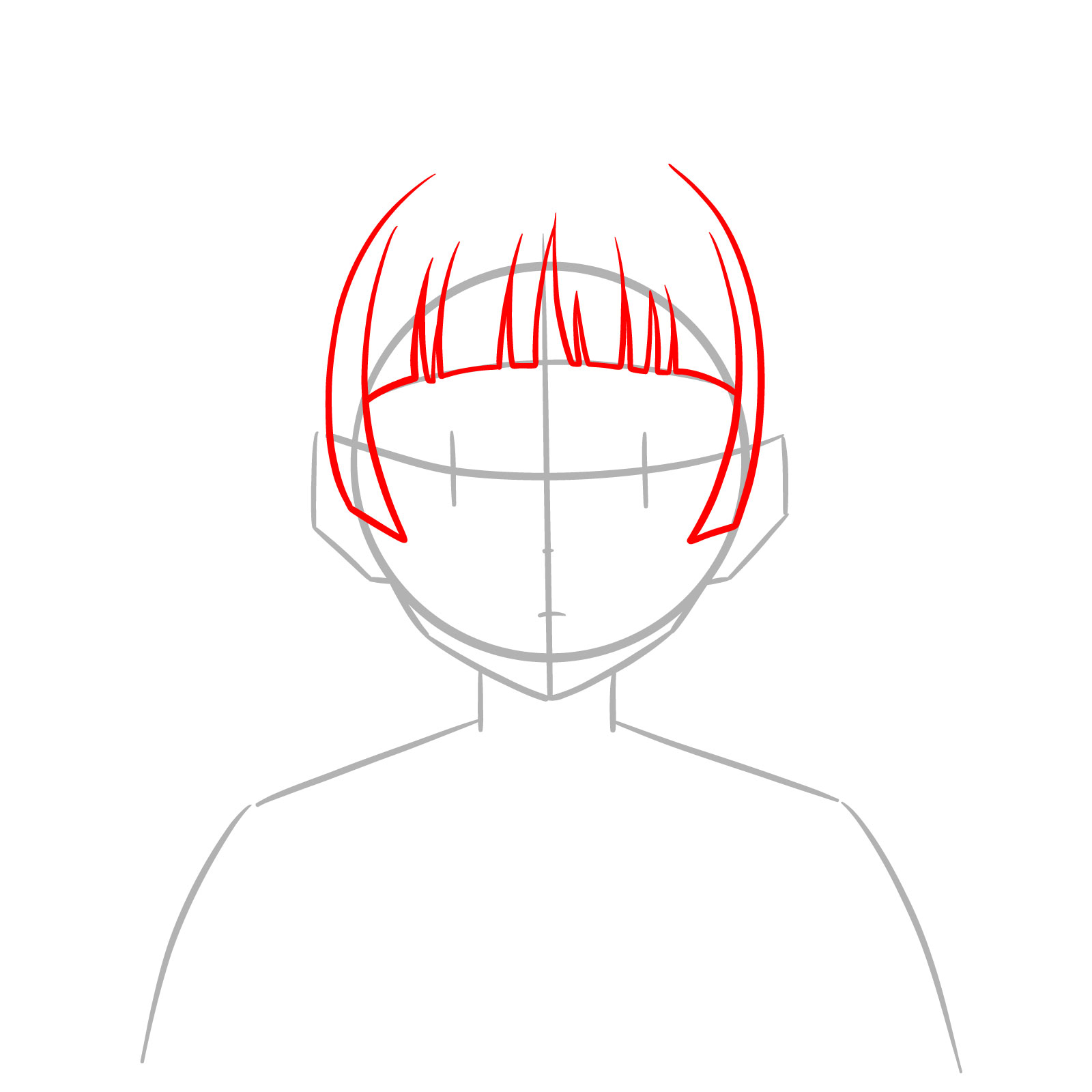 How to Draw Maomao’s Face - step 03
