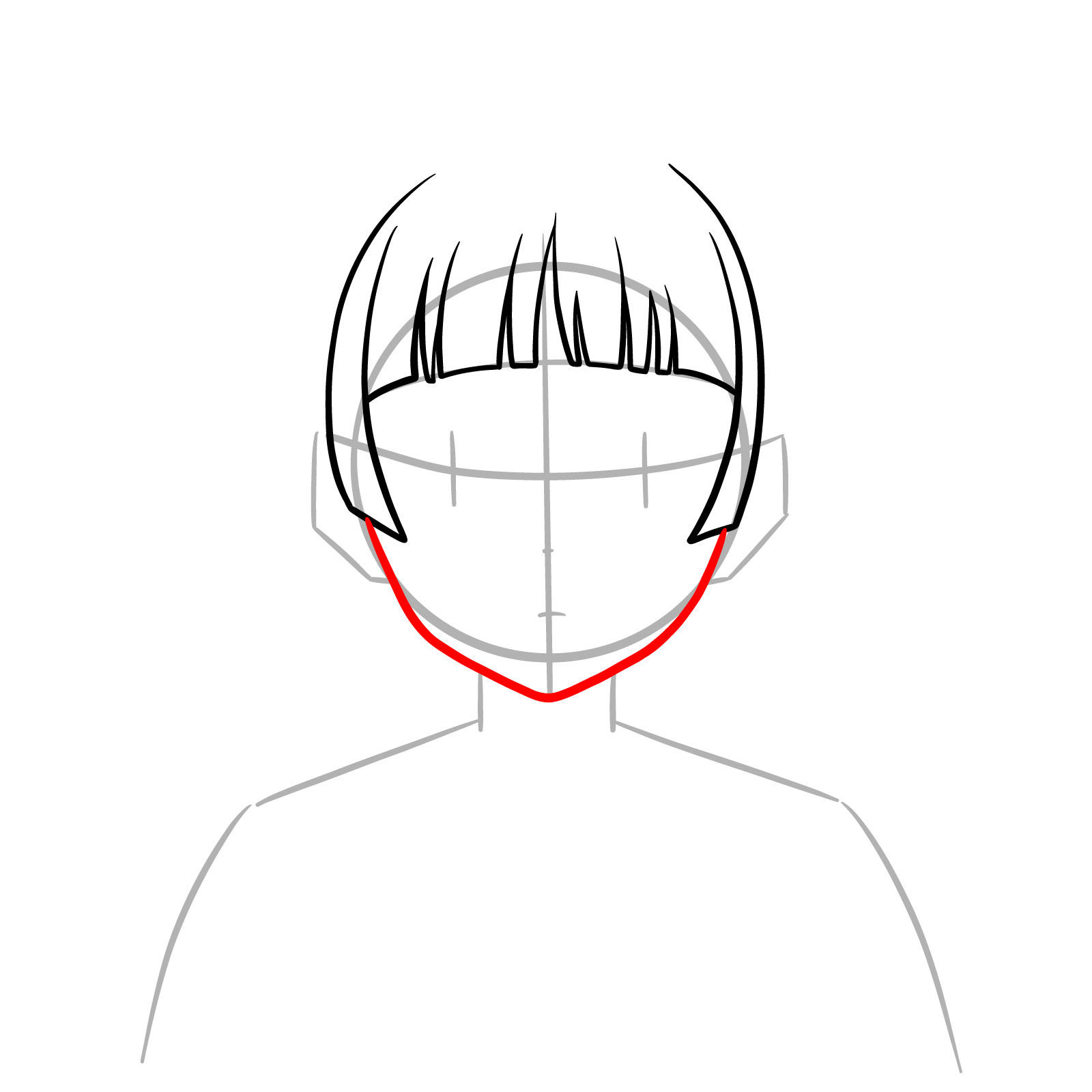 How to Draw Maomao’s Face - step 04
