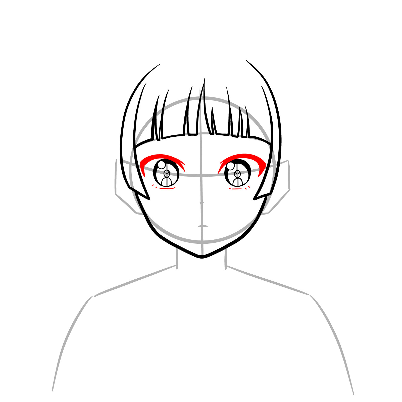 How to Draw Maomao’s Face - step 07