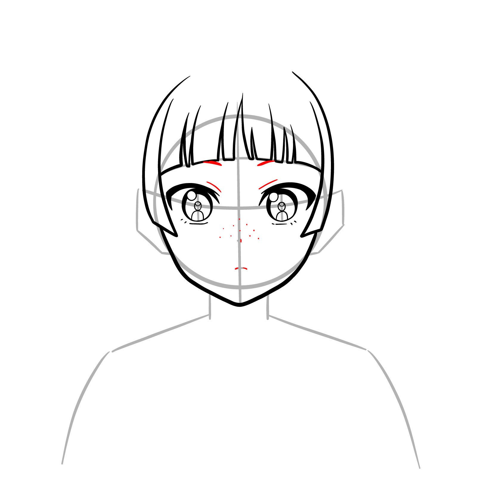 How to Draw Maomao’s Face - step 08