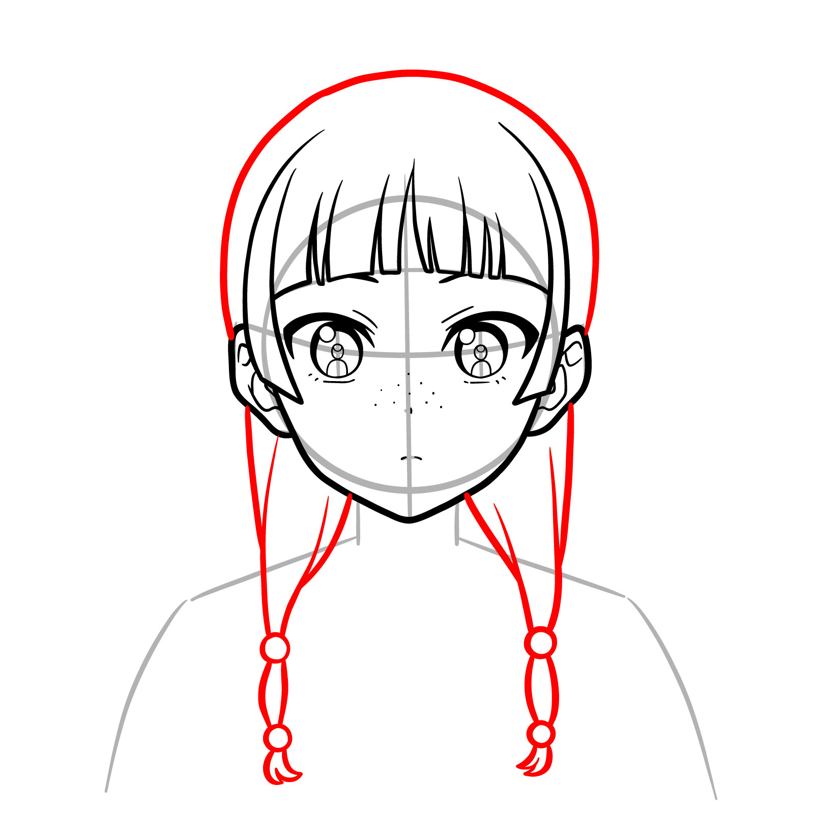 How to Draw Maomao’s Face - step 11
