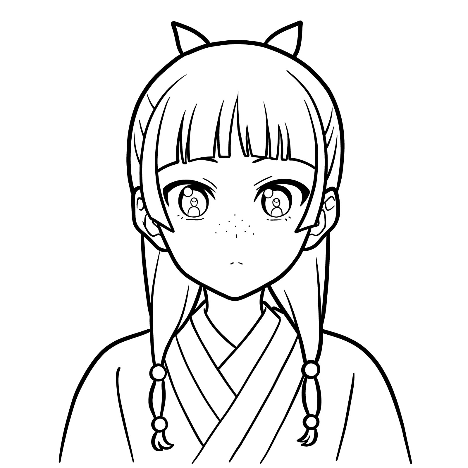 How to Draw Maomao’s Face - final step
