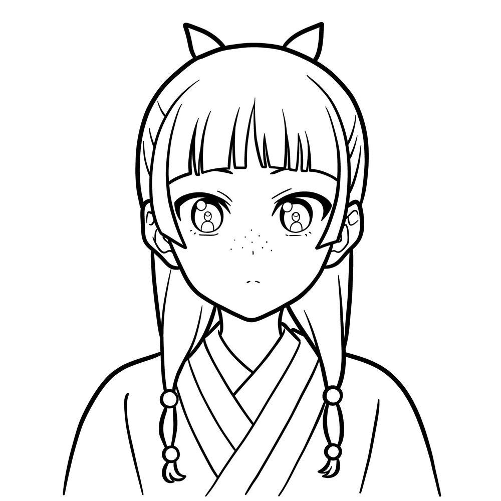 How to Draw Maomao’s Face from The Apothecary Diaries