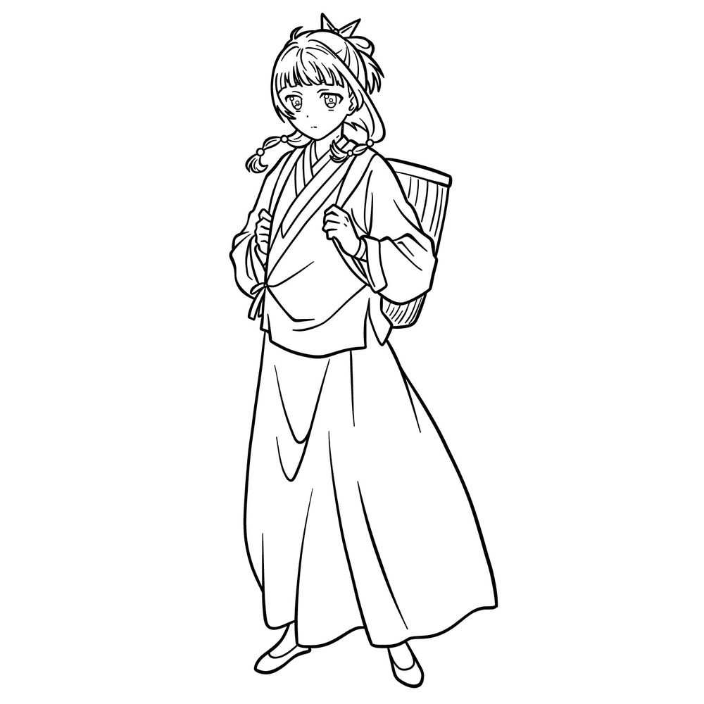 How to Draw Maomao’s Full Character Design in 21 Steps