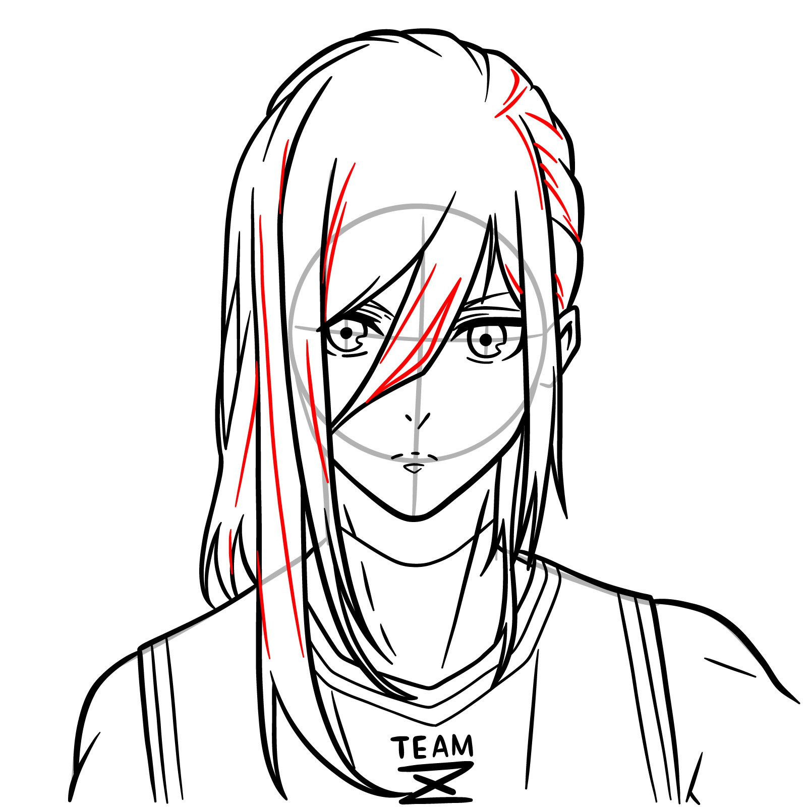 How to Draw Hyoma Chigiri from Blue Lock - step 12