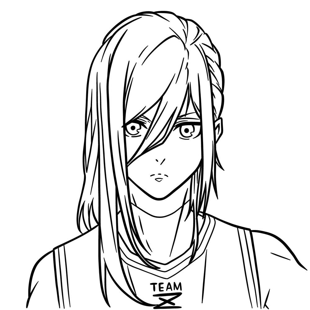 How to Draw Hyoma Chigiri from Blue Lock: Head and Hair Focus