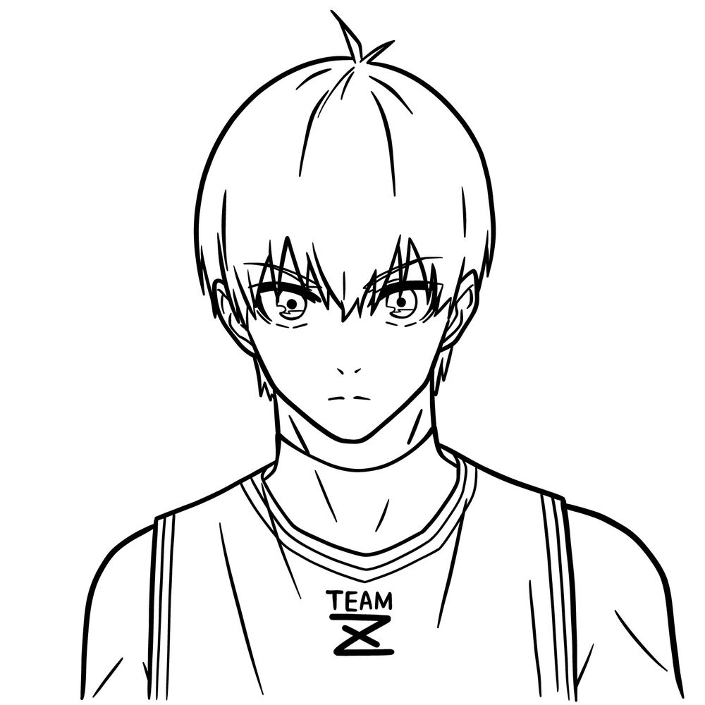 Learn How to Draw Yoichi Isagi: 16 Step Blue Lock Anime Guide