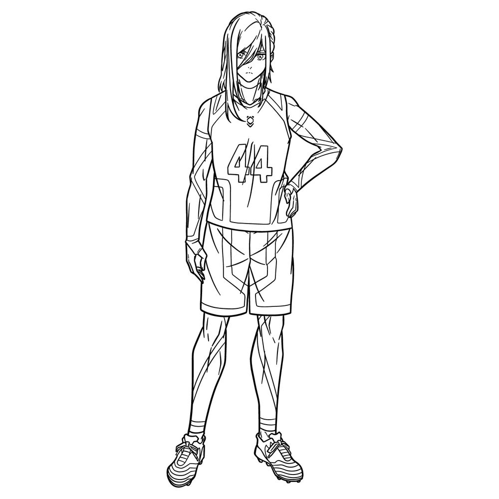How to Draw Hyoma Chigiri in Team B Uniform: Full Body Guide