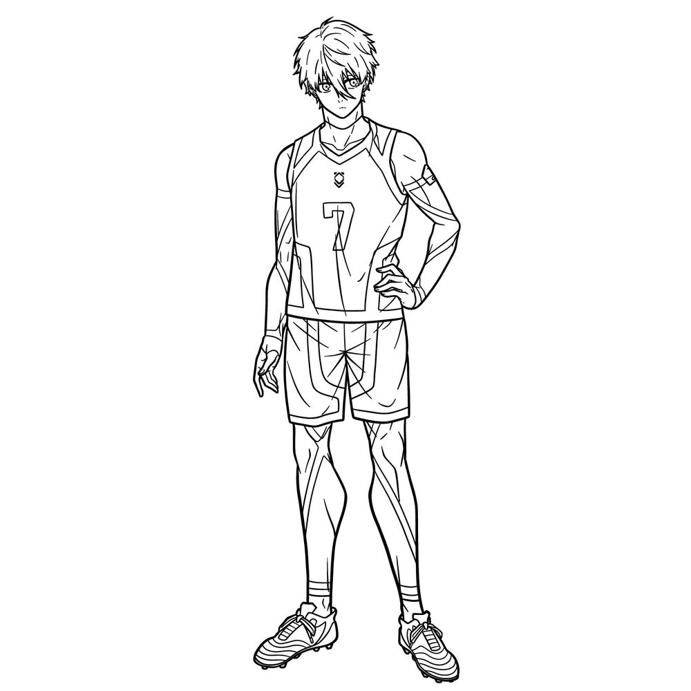 How to Draw Seishiro Nagi in Team C Uniform from Blue Lock S2