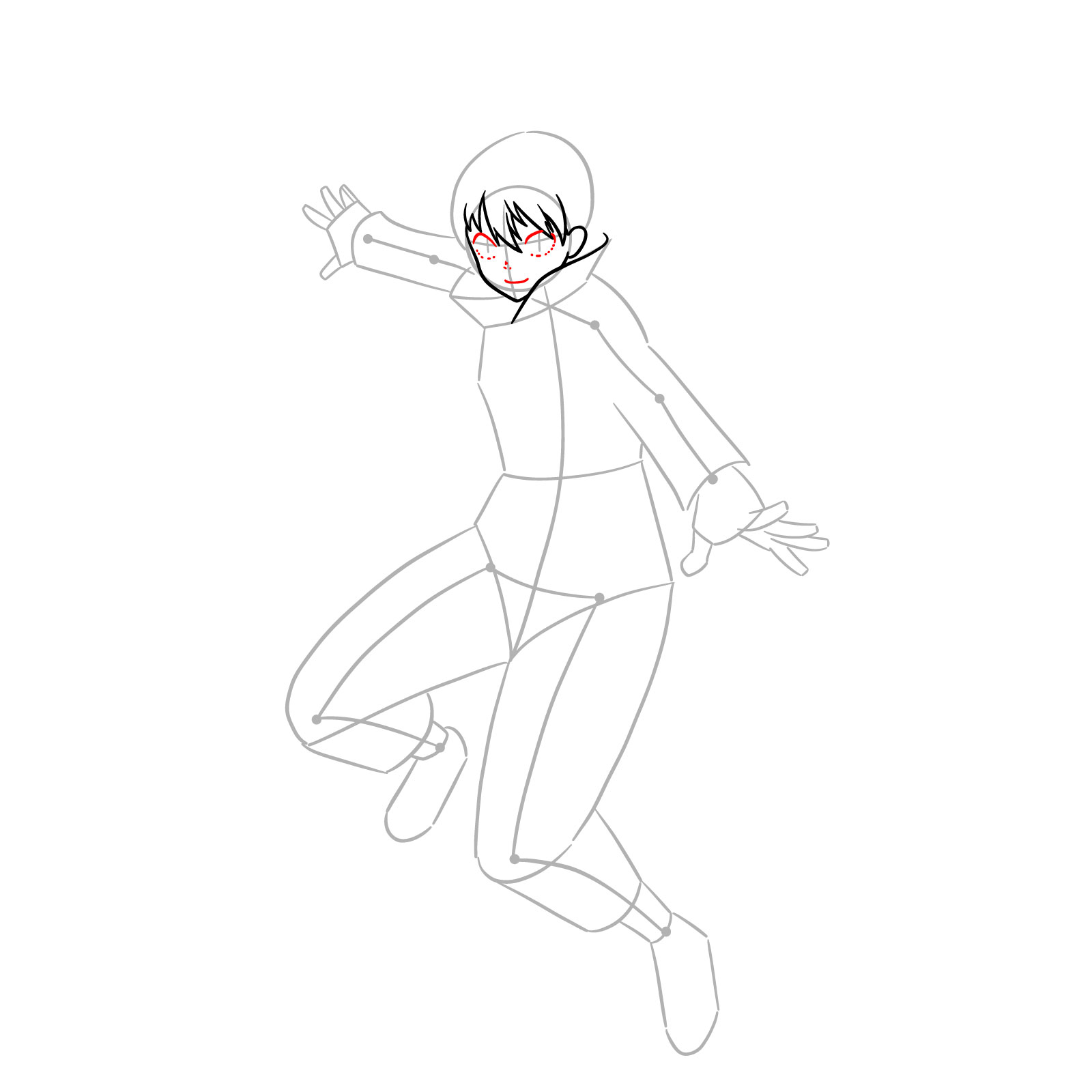 How to Draw Tamaki Kotatsu from Fire Force - step 05