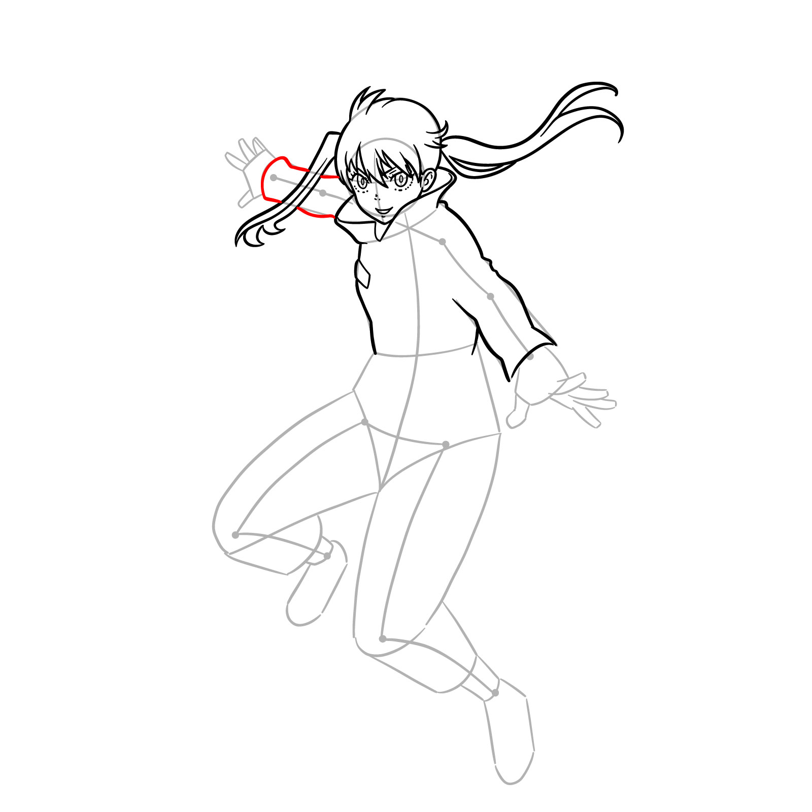 How to Draw Tamaki Kotatsu from Fire Force - step 11