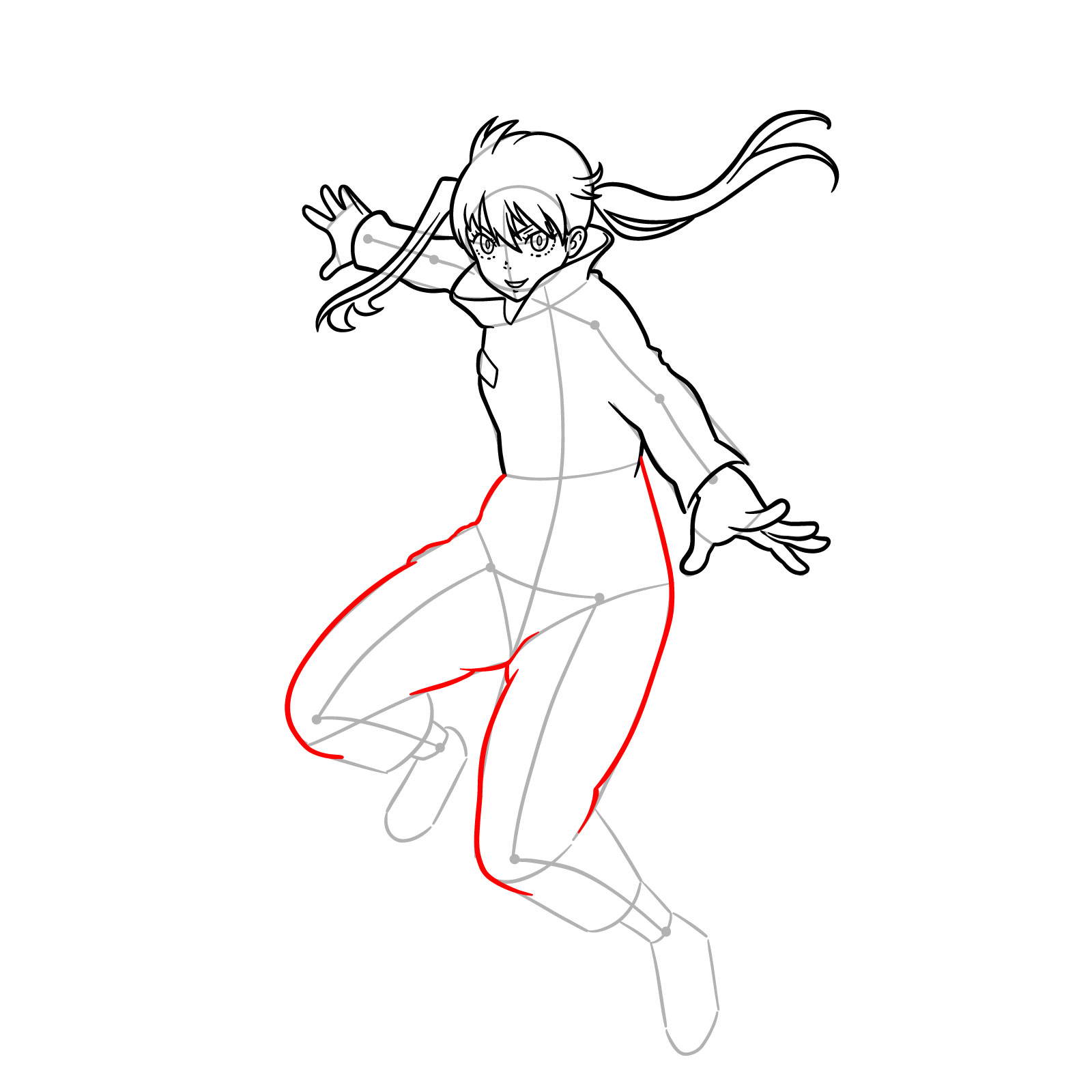 How to Draw Tamaki Kotatsu from Fire Force - step 13