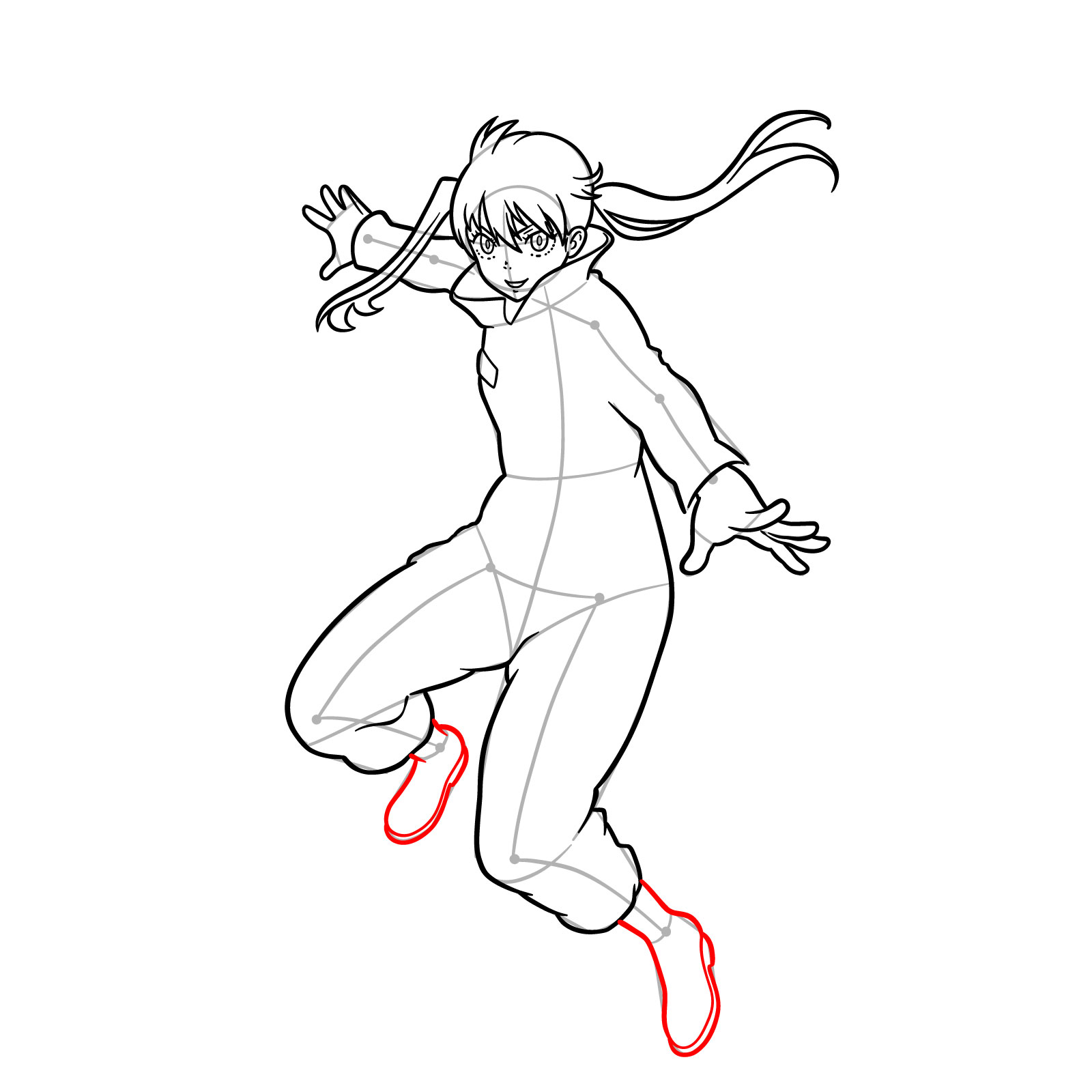 How to Draw Tamaki Kotatsu from Fire Force - step 15