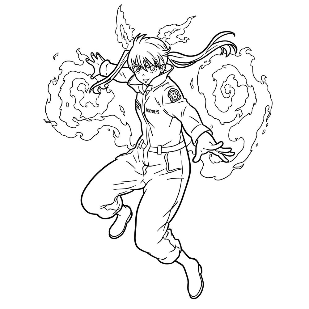 How to Draw Tamaki Kotatsu from Fire Force with Ignition Ability