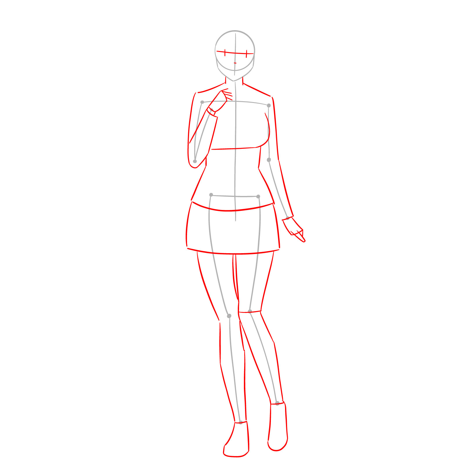 How to Draw Yumeko Jabami from Kakegurui - step 02