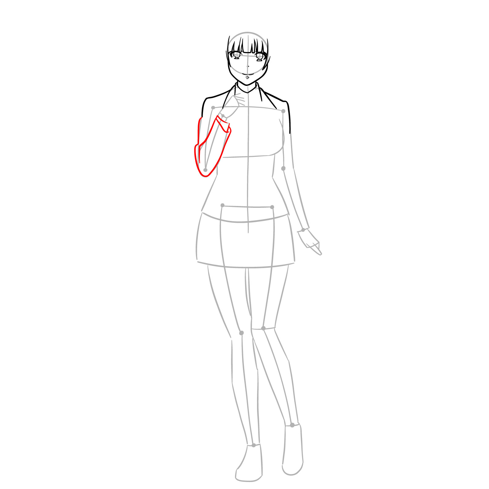 How to Draw Yumeko Jabami from Kakegurui - step 09