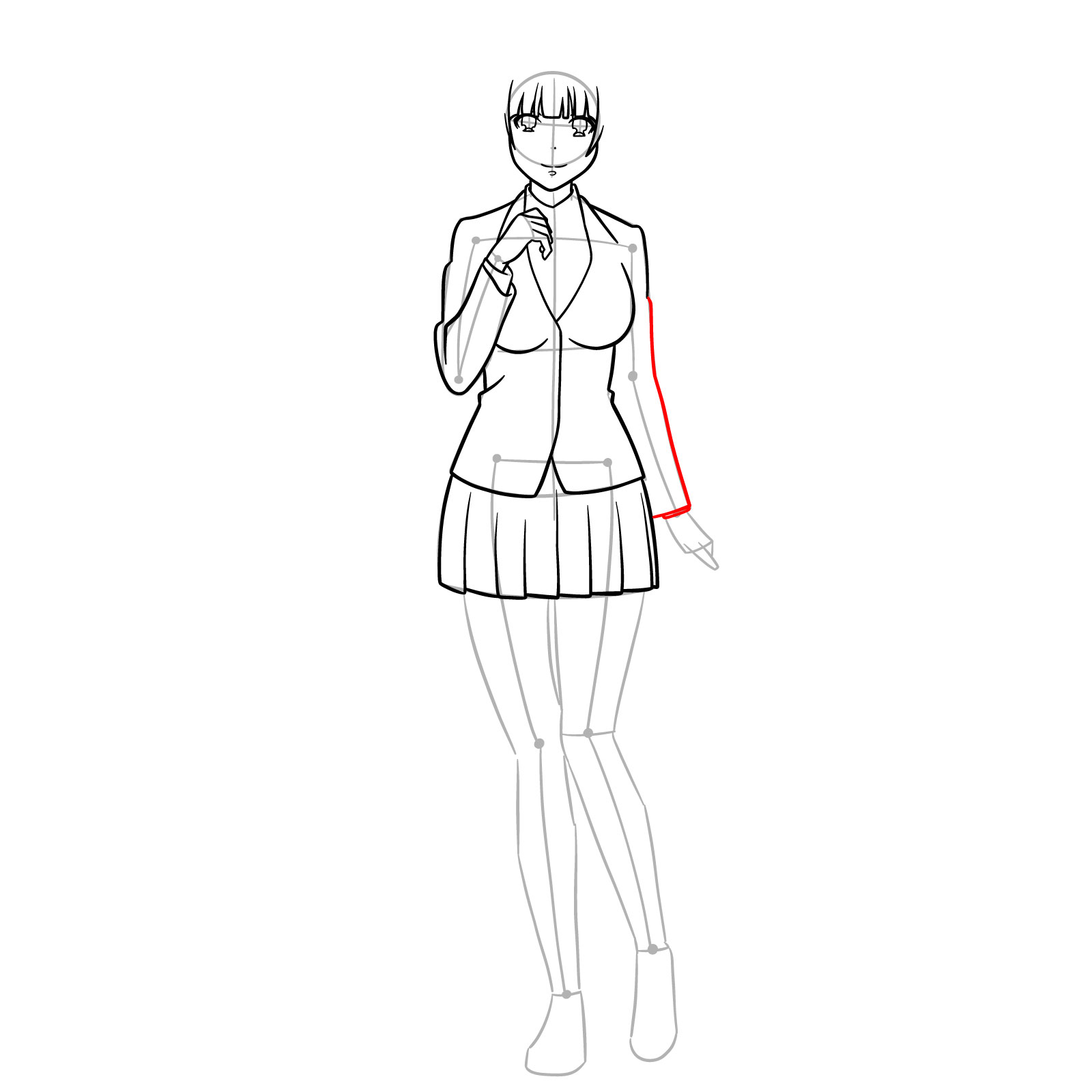 How to Draw Yumeko Jabami from Kakegurui - step 14