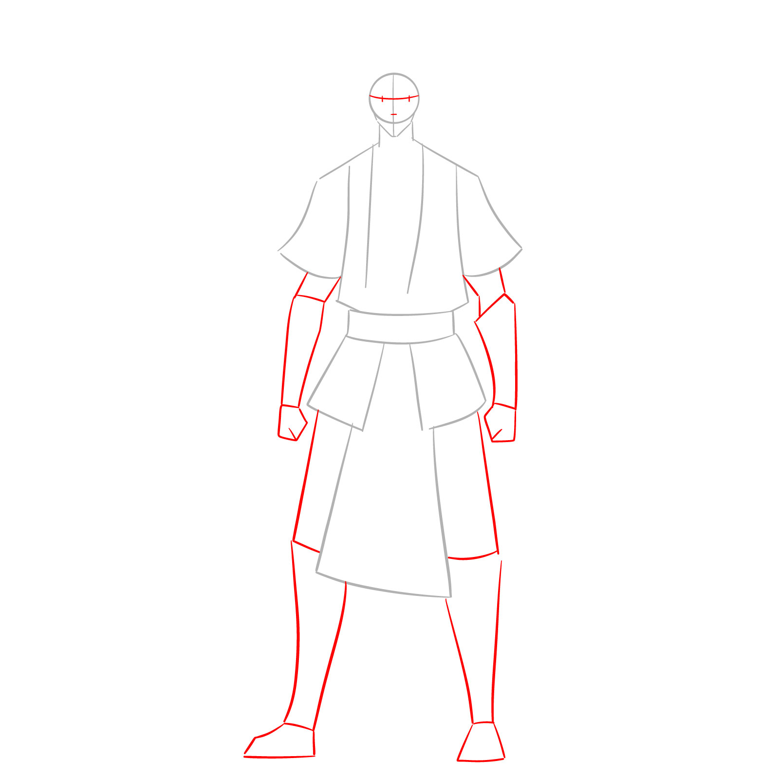 How to Draw Wenren Yixuan from Fog Hill of Five Elements - step 02