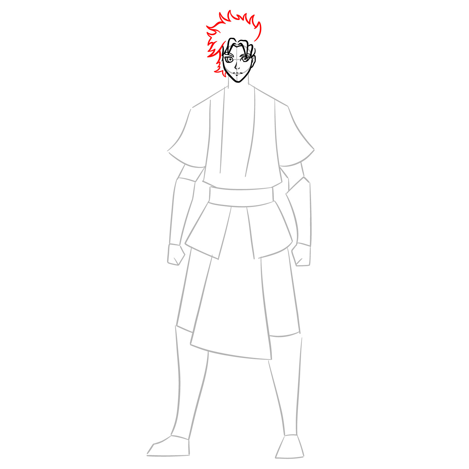 How to Draw Wenren Yixuan from Fog Hill of Five Elements - step 07