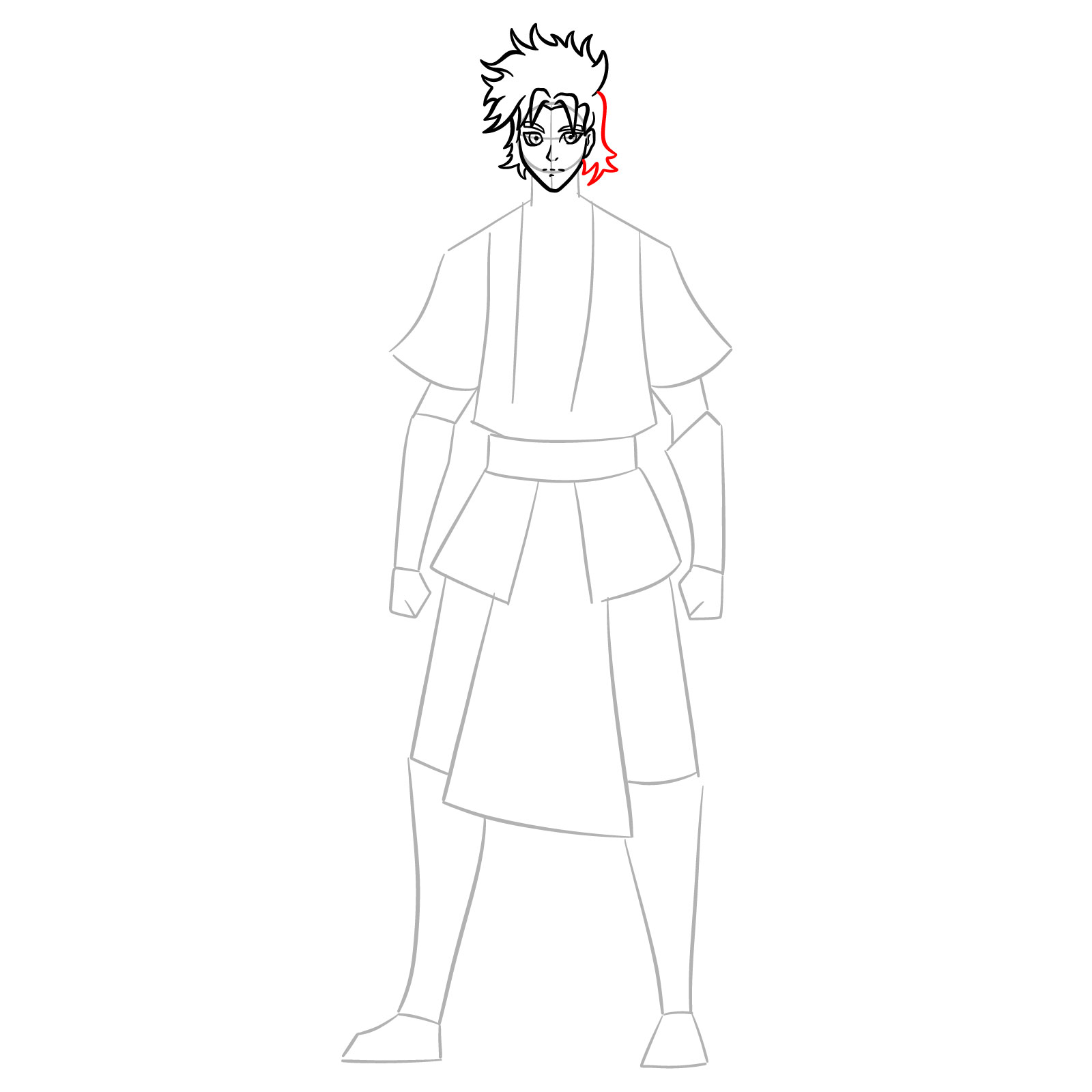 How to Draw Wenren Yixuan from Fog Hill of Five Elements - step 08