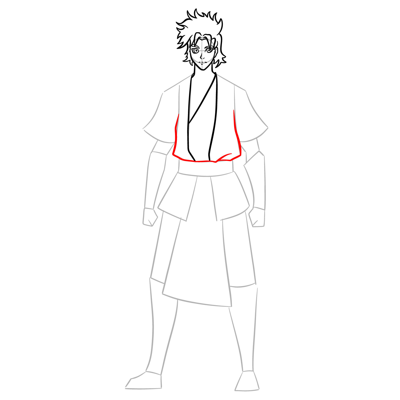 How to Draw Wenren Yixuan from Fog Hill of Five Elements - step 10