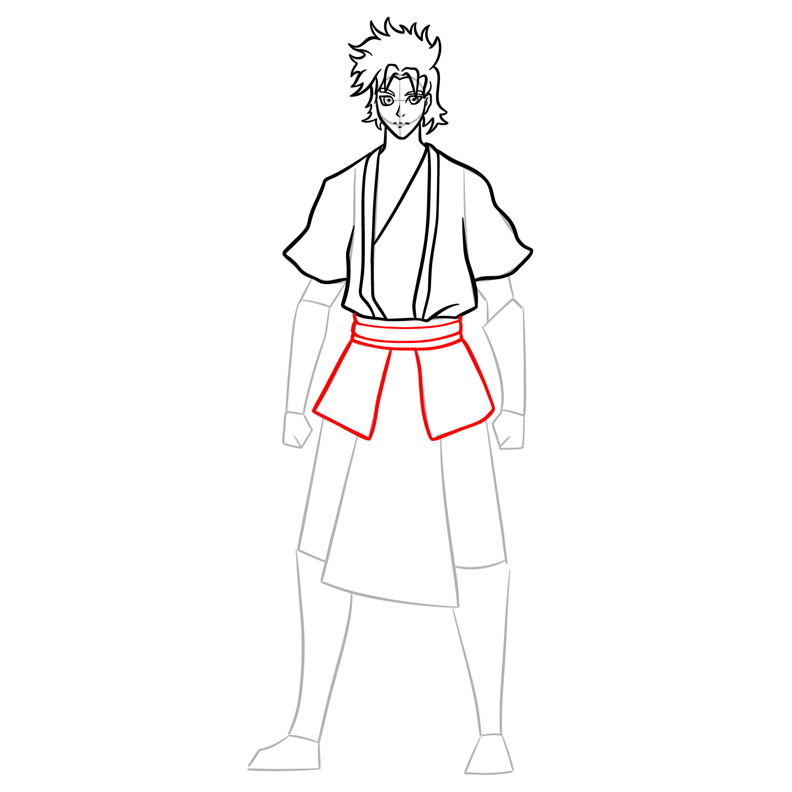 How to Draw Wenren Yixuan from Fog Hill of Five Elements - step 12
