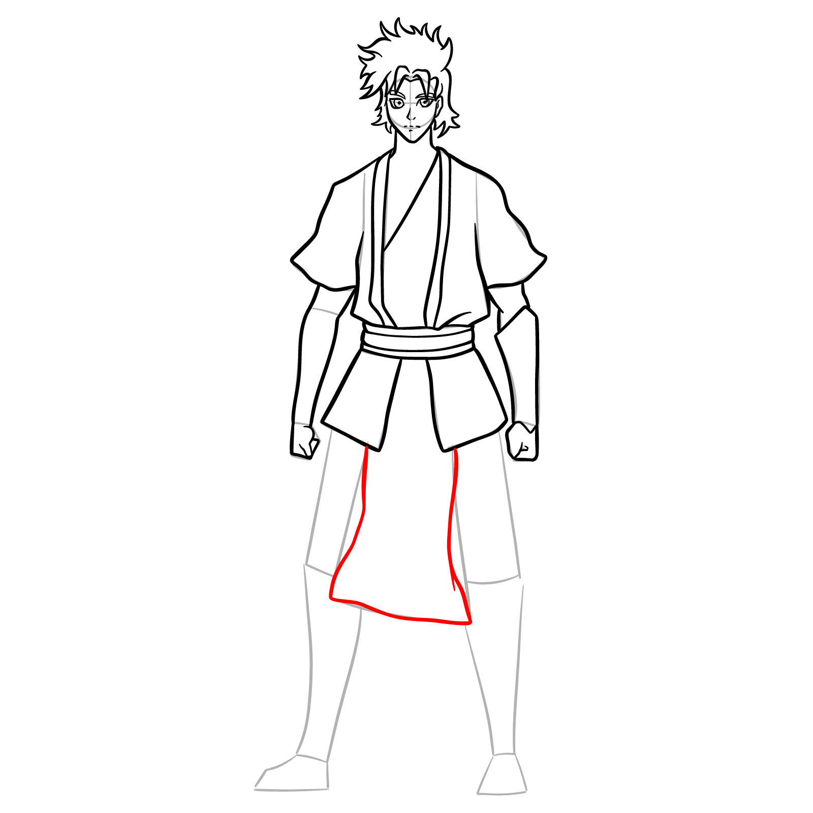 How to Draw Wenren Yixuan from Fog Hill of Five Elements - step 16