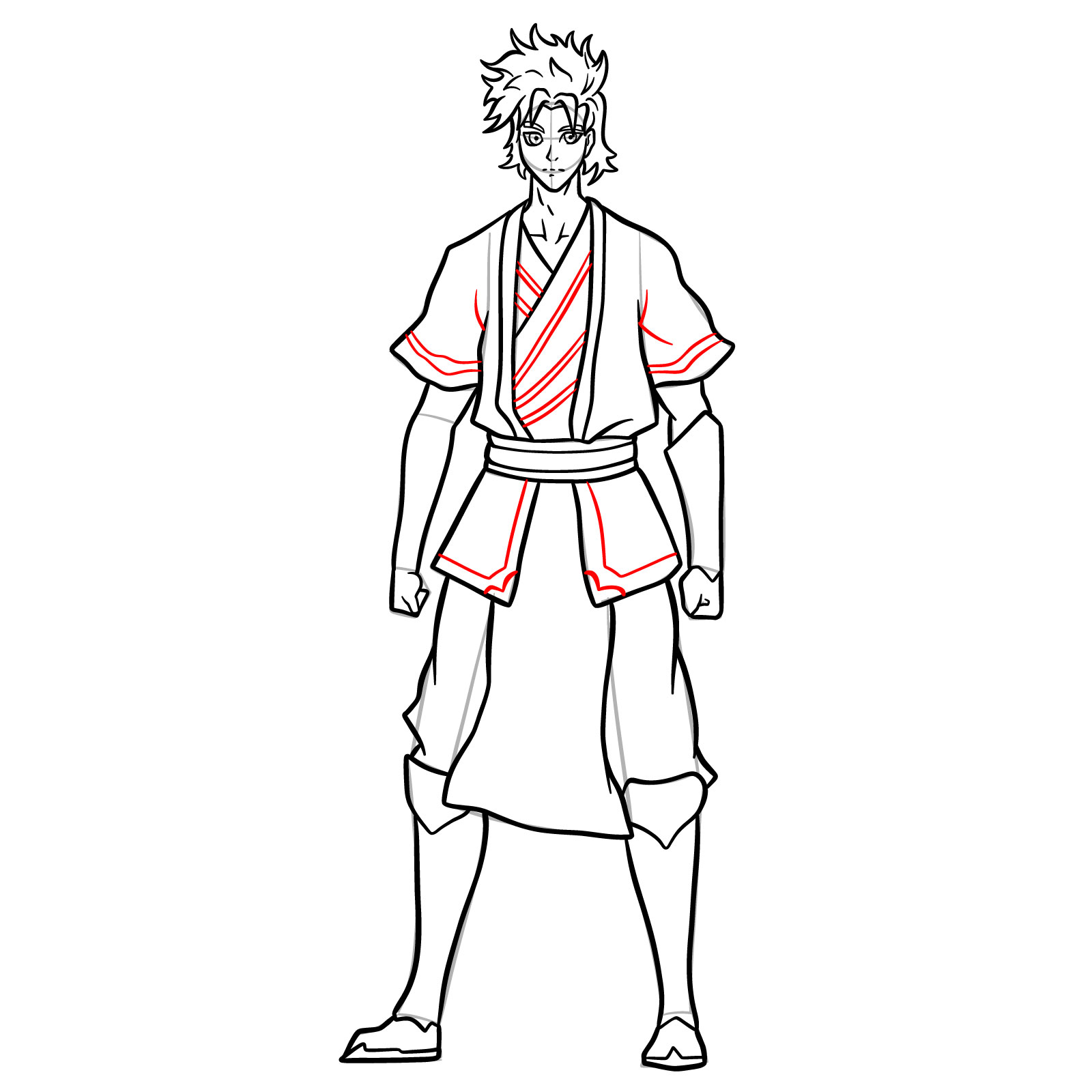 How to Draw Wenren Yixuan from Fog Hill of Five Elements - step 21