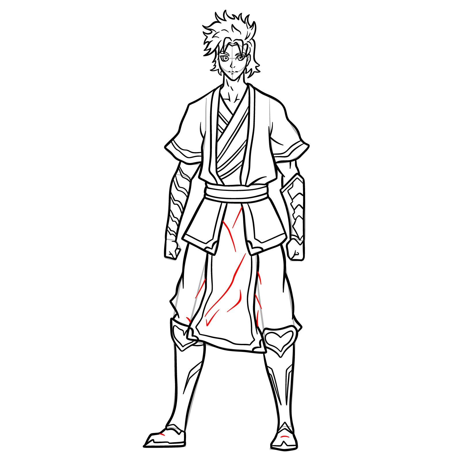 How to Draw Wenren Yixuan from Fog Hill of Five Elements - step 23